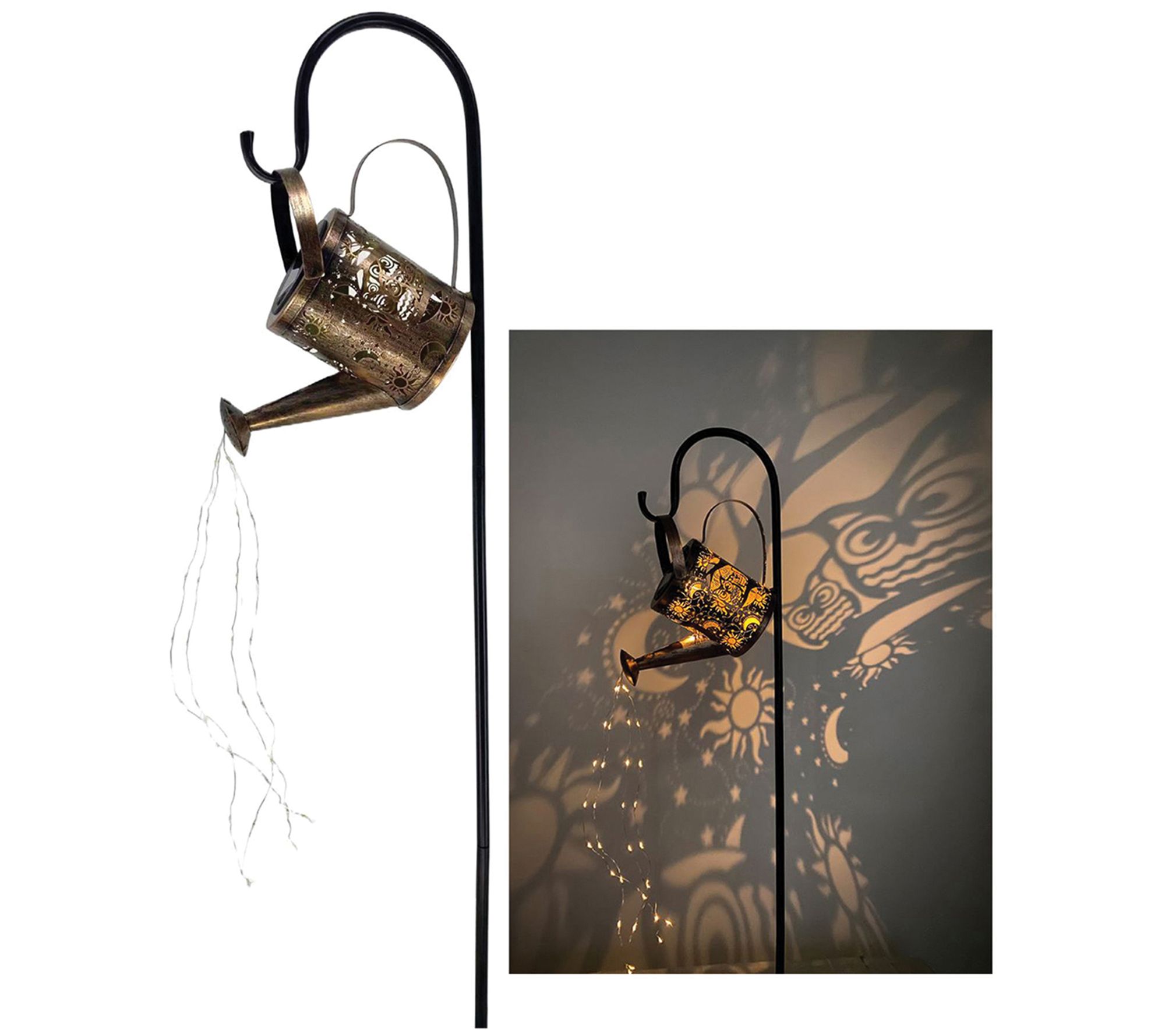 Santa's Workshop 35.4" Solar Watering Can Stake