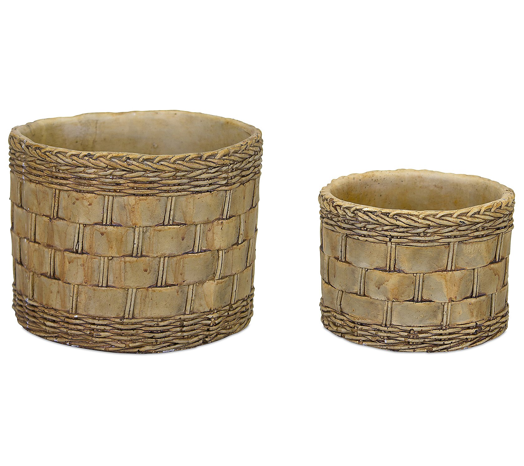 Melrose Basket Design Planter (Set of 2)