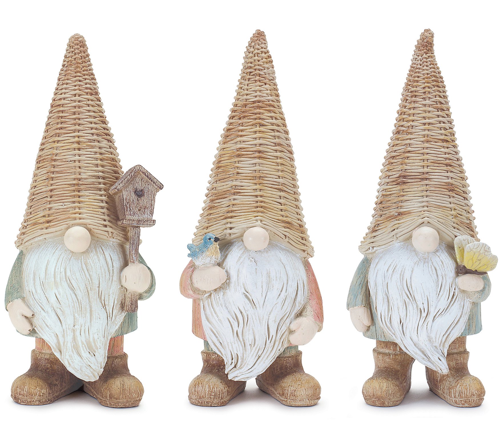 Melrose Wicker Gnome Figurine (Set of 3)