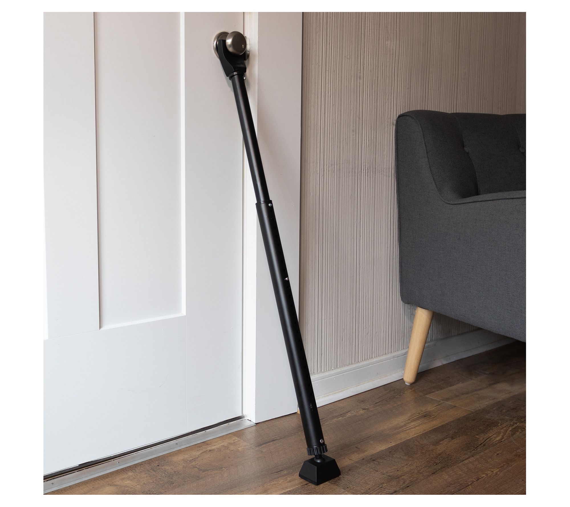 Stalwart 2-in-1 Home Security Bars 2PK Adjustable Door Stoppe
