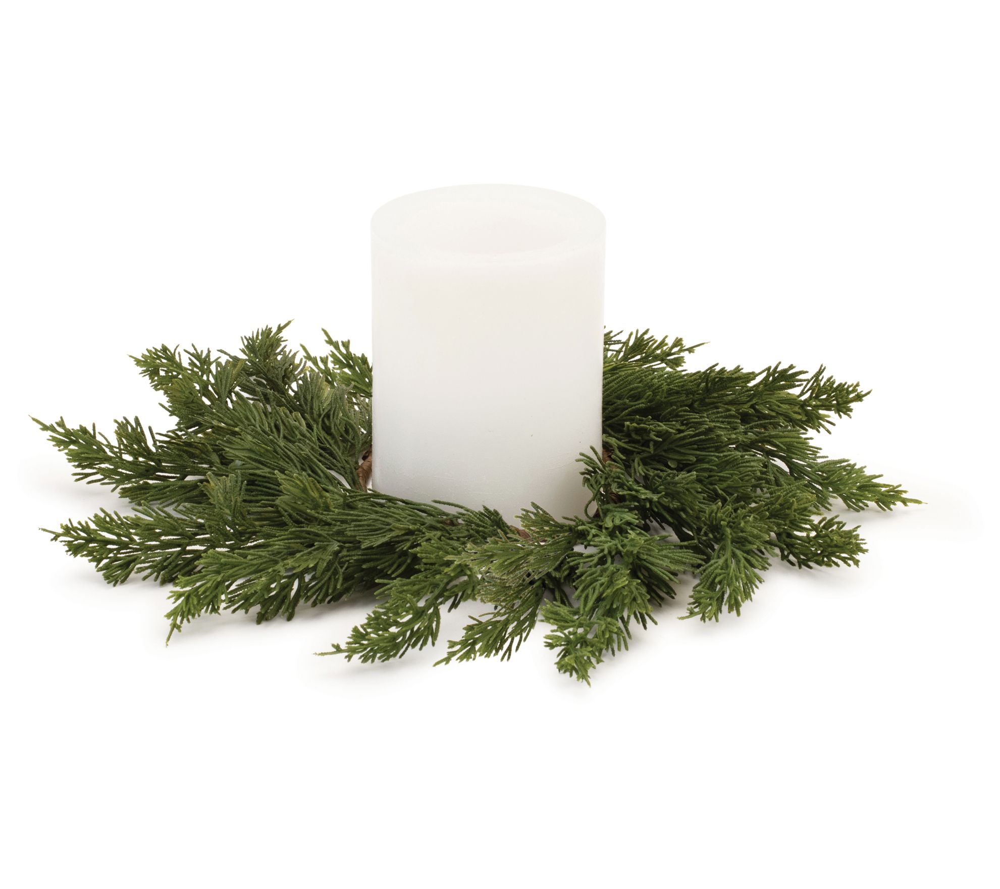 Melrose Pine Candle Ring (Set of 2)