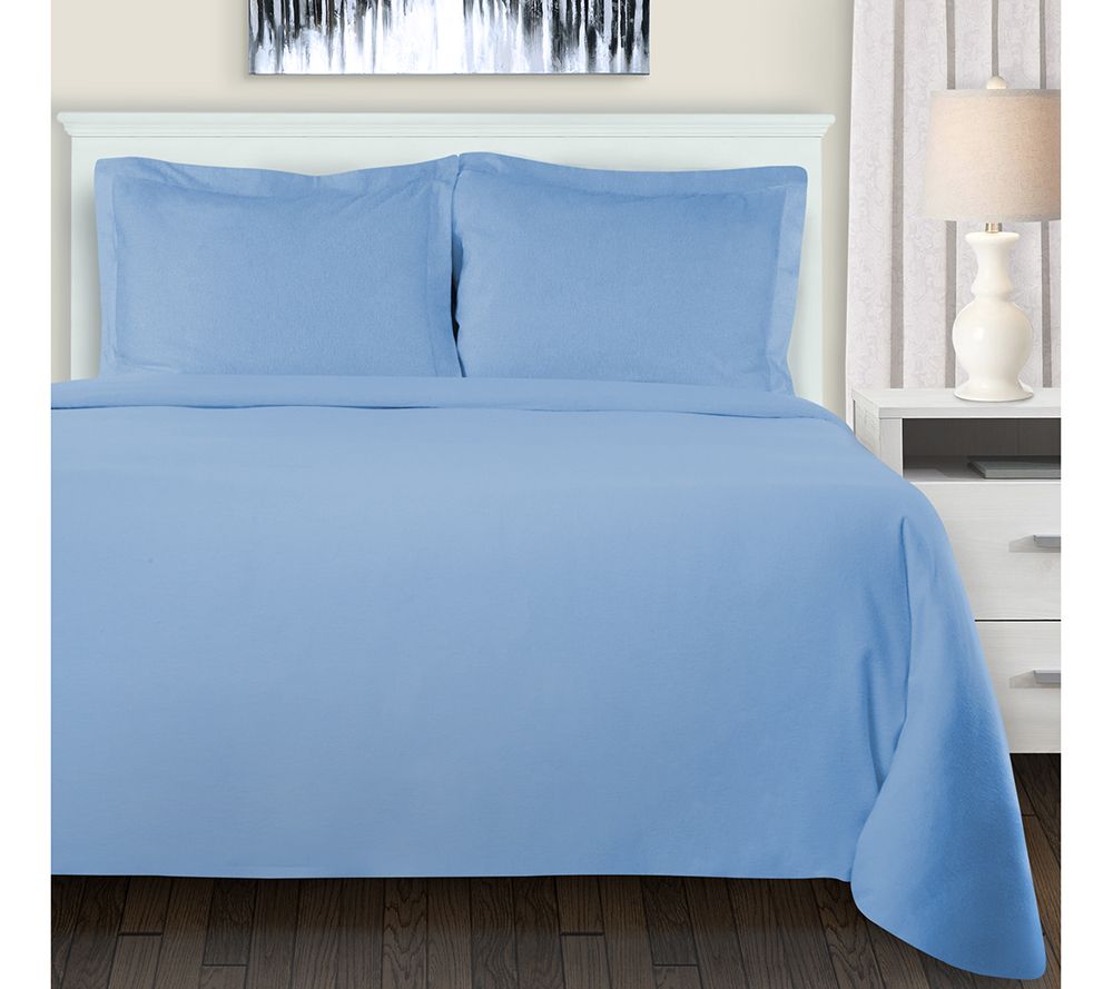 Superior Cotton Flannel Solid Duvet Cover Set Twin