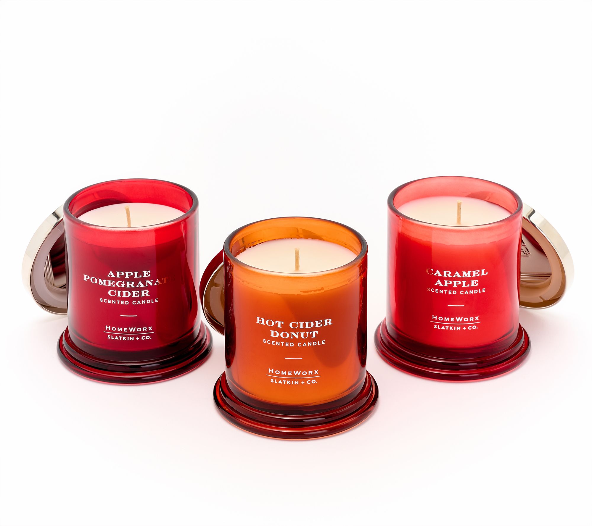 HomeWorx by Slatkin + Co. S/3 8oz Trip to the Cider Candles