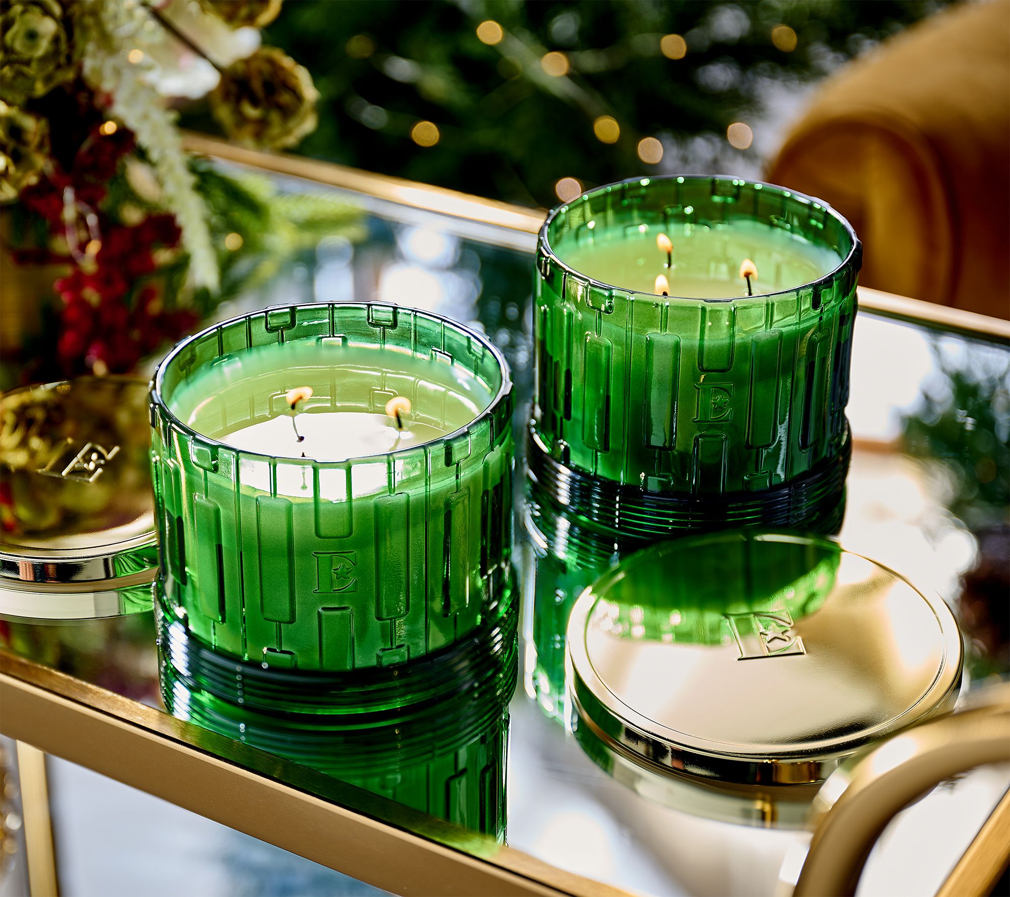"As Is" Elton John Slatkin + Co. S/2 14oz Citrine Forest Candles