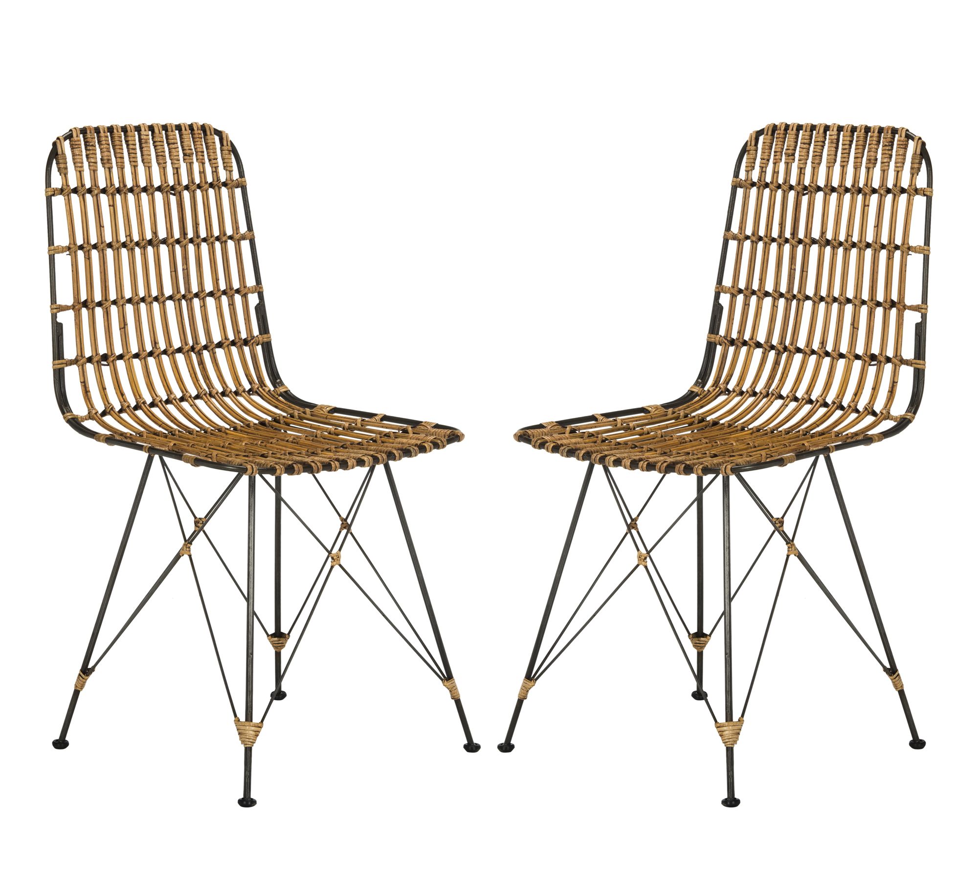 Safavieh Minerva Wicker Dining Chair (Set of 2)