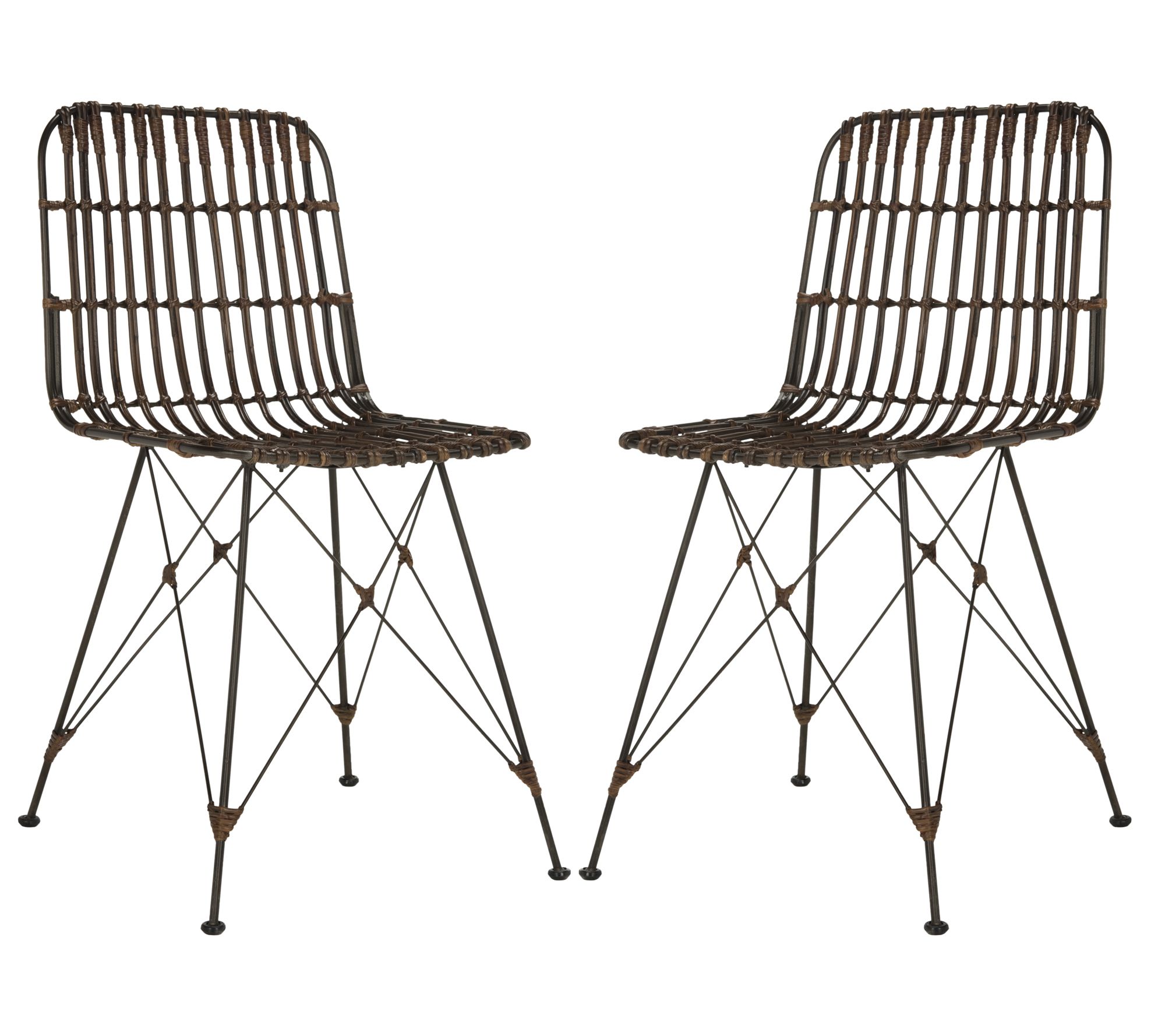 Safavieh Minerva Wicker Dining Chair (Set of 2)