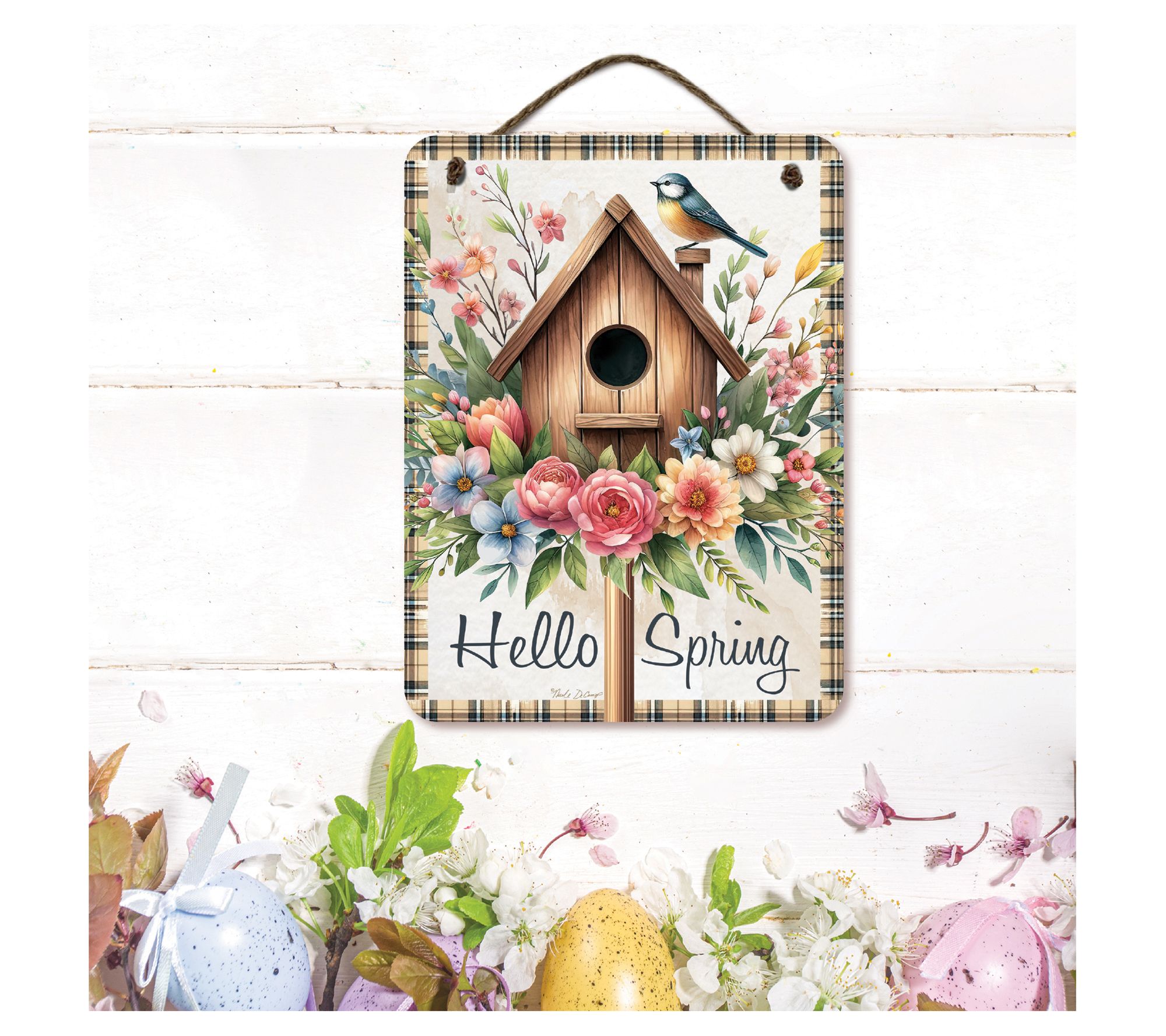 Courtside Market Birdhouse, Hello Spring 12x16Artboard with T