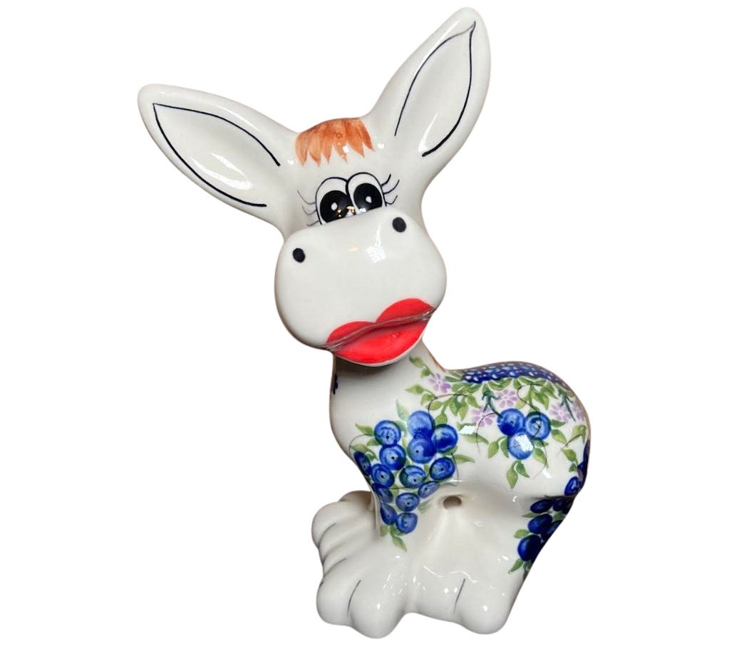 Lidia's Polish Pottery Large Donkey Figurine