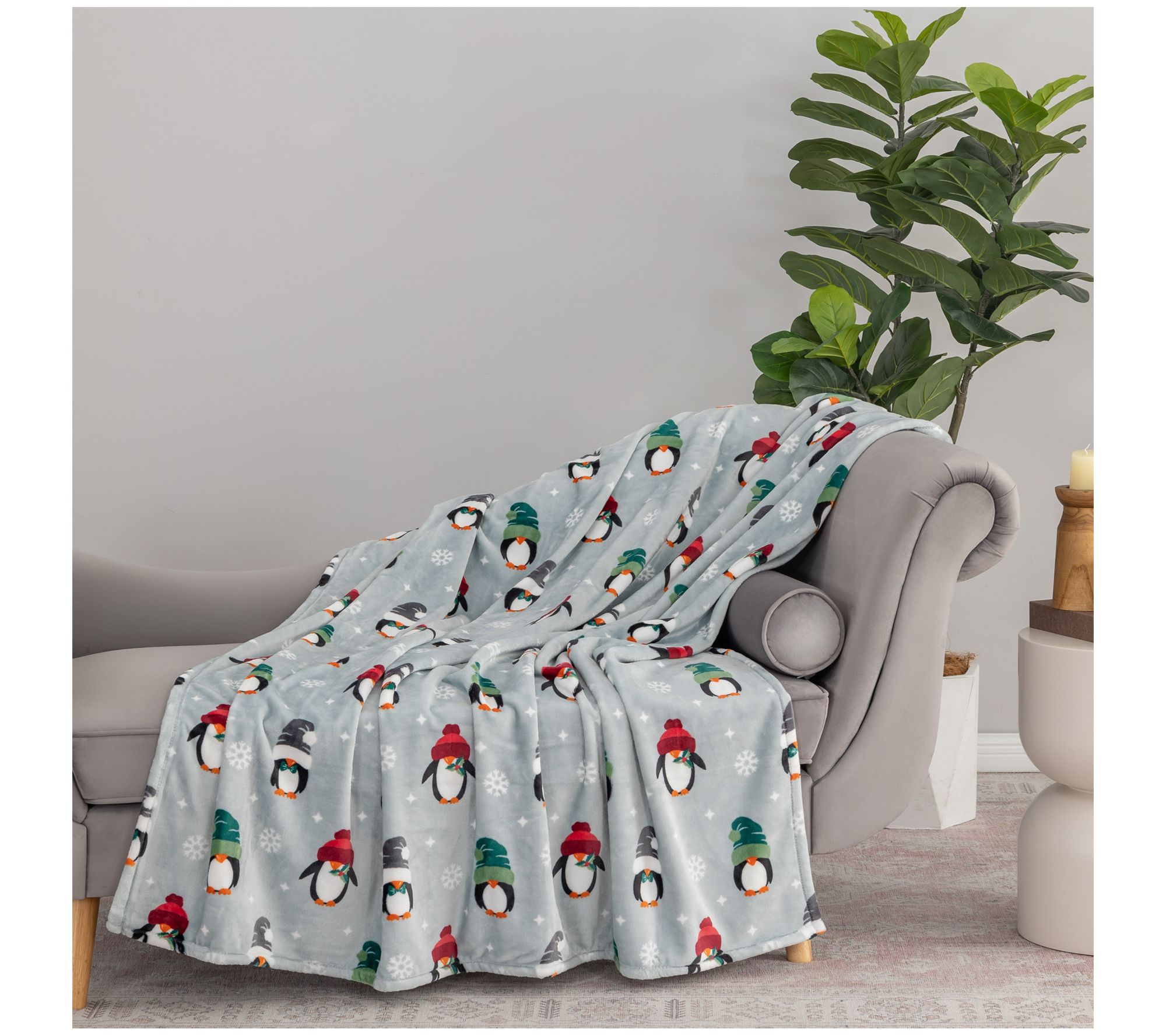  Berkshire Holiday Animal 60x70 Plush Throw