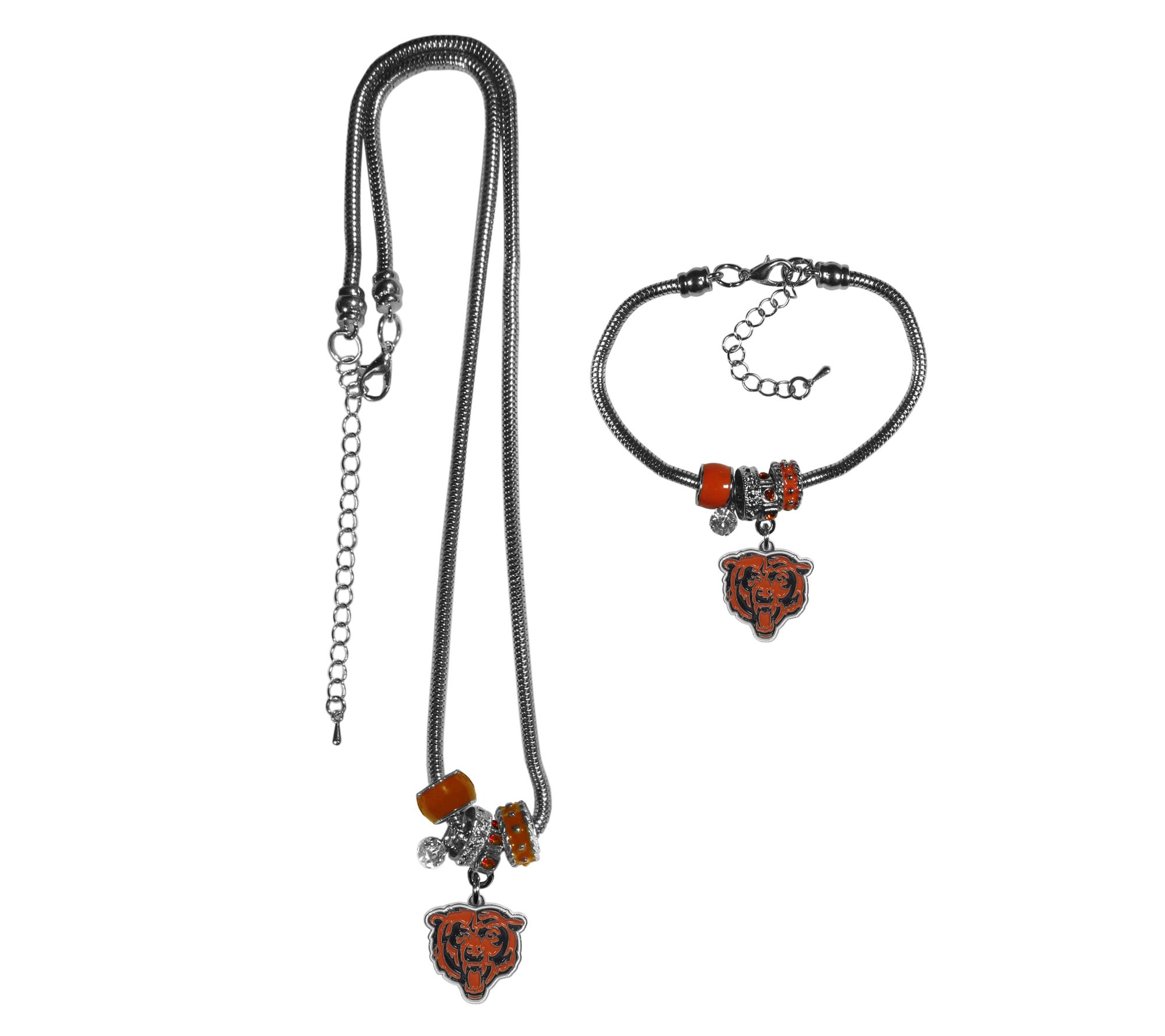 Siskiyou Sports NFL Euro Bead Necklace and Bracelet Set