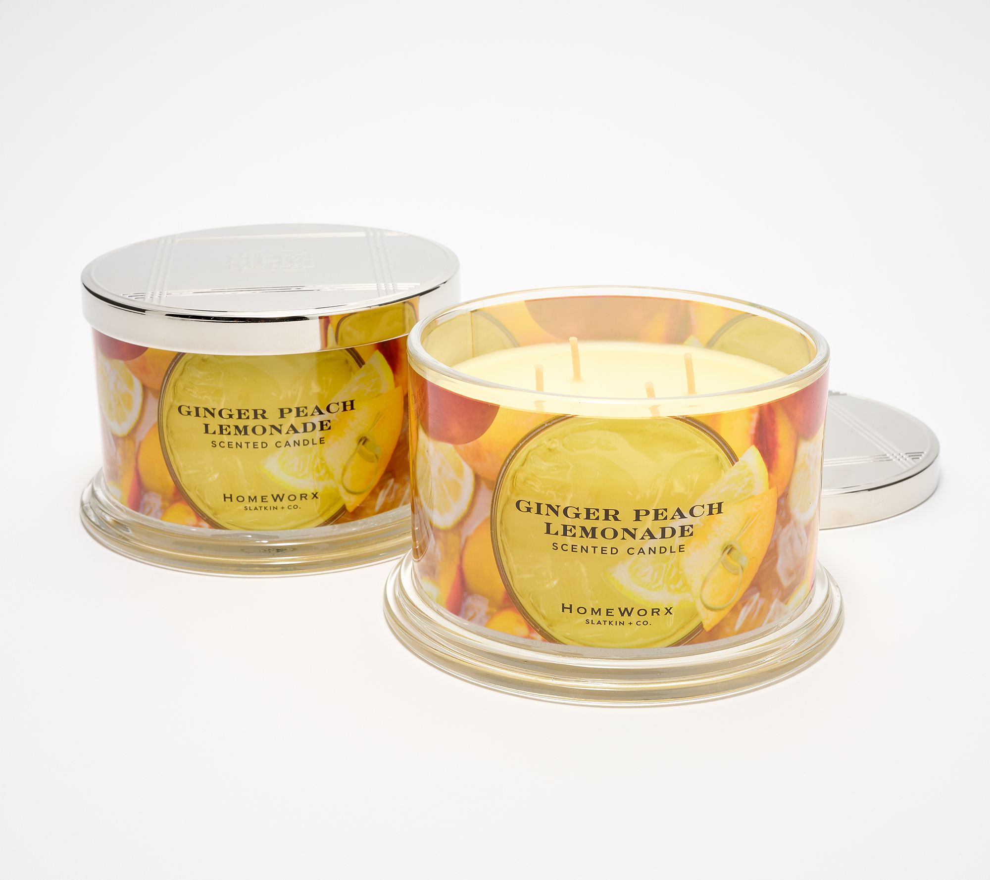 "As Is" HomeWorx by Slatkin + Co. Ginger Peach Candles