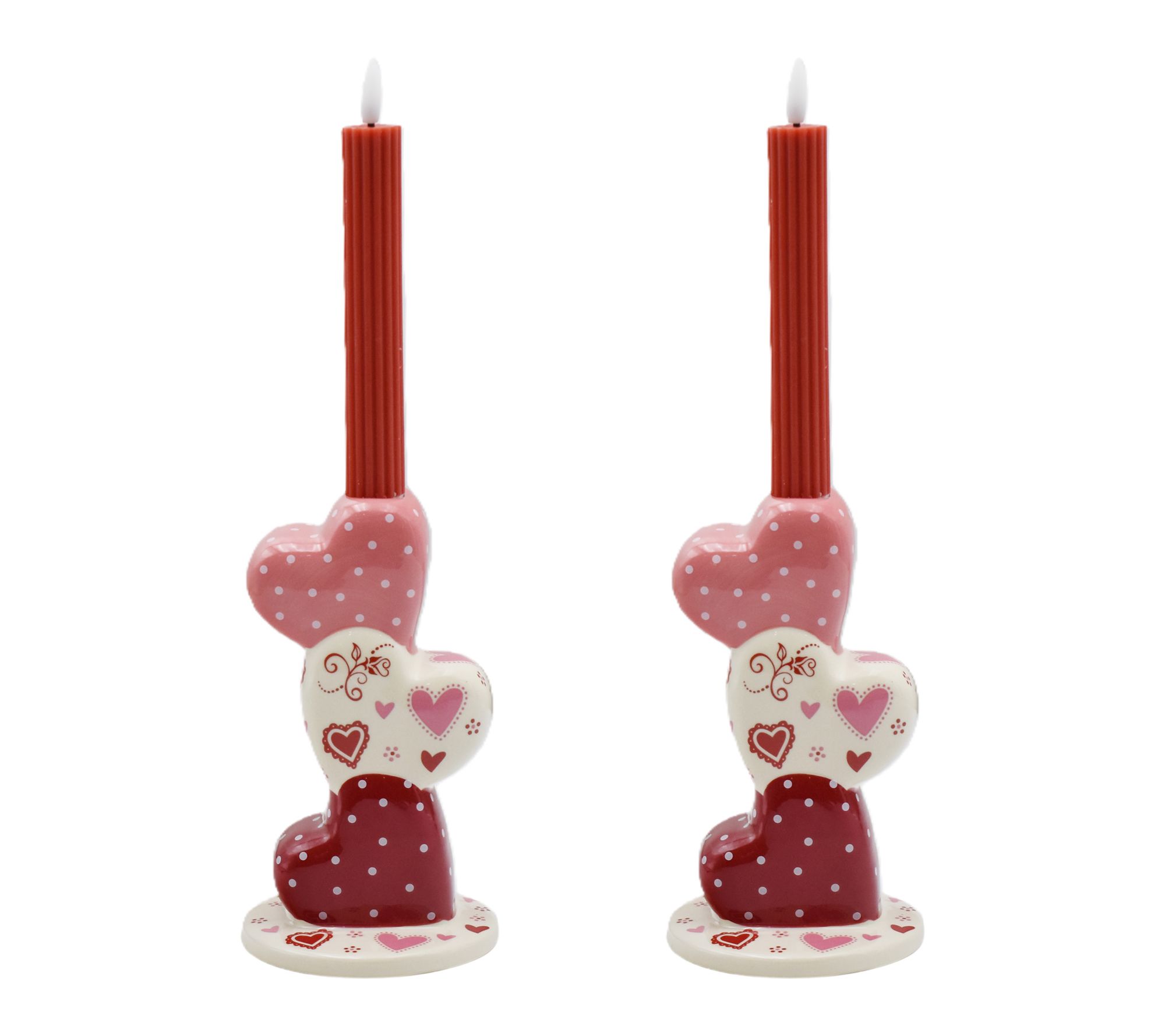 Temp-tations Seasonal Stacked Taper Holders with Candles