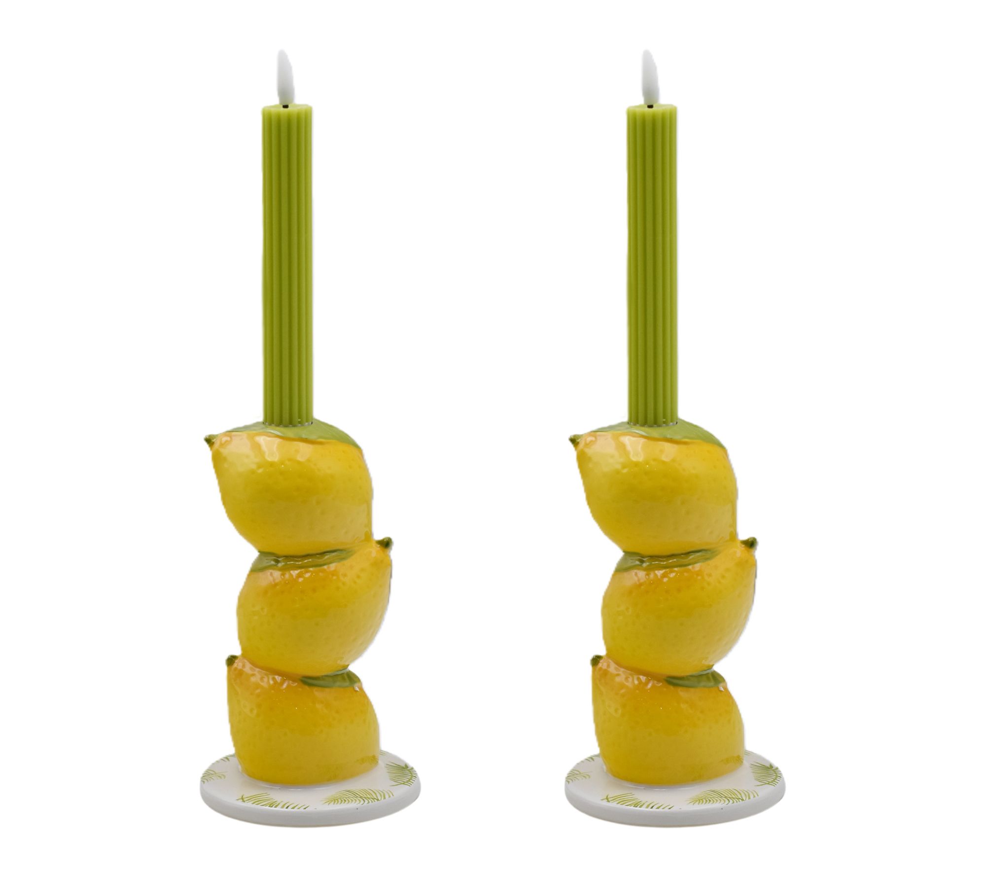 Temp-tations Seasonal Stacked Taper Holders with Candles