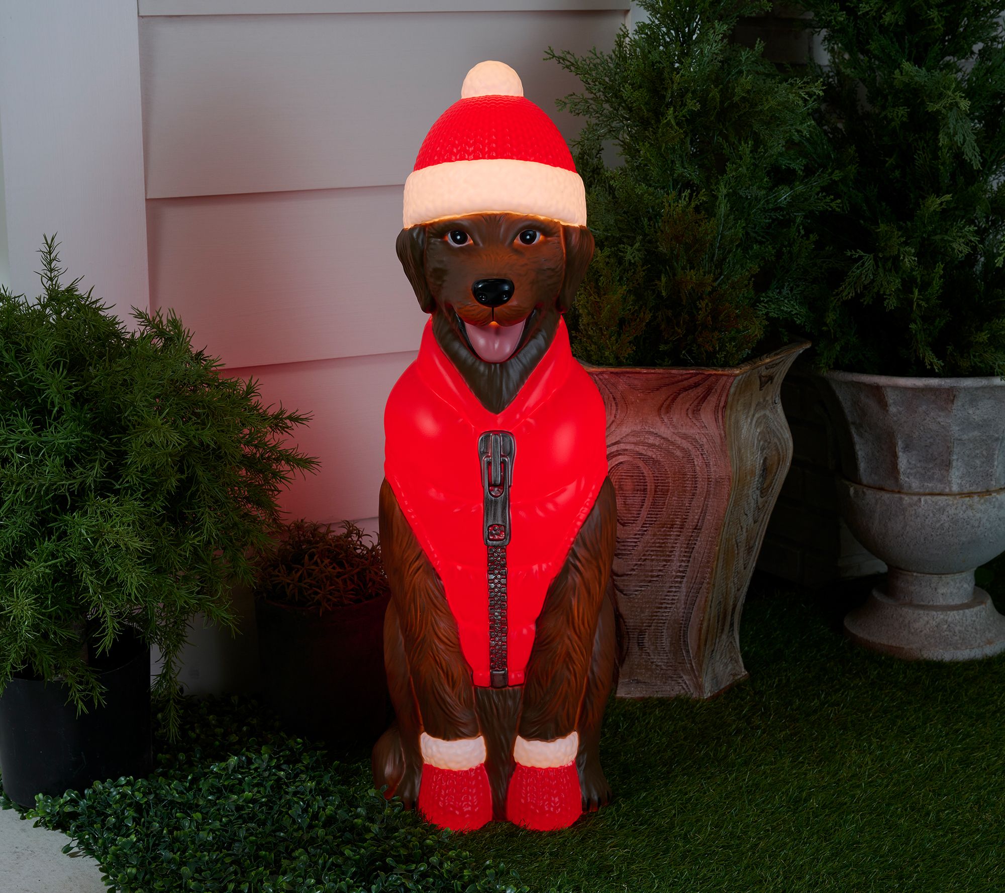 "As Is" Bethlehem Lights 30" Illuminated Holiday Dog