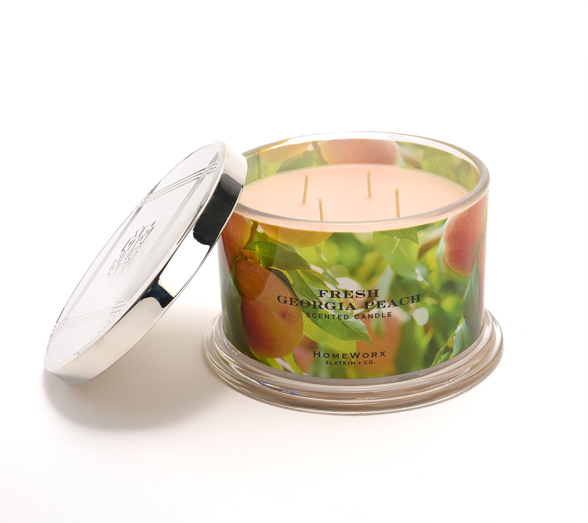 HomeWorx by Slatkin + Co. 18oz Fresh Georgia Peach Candle