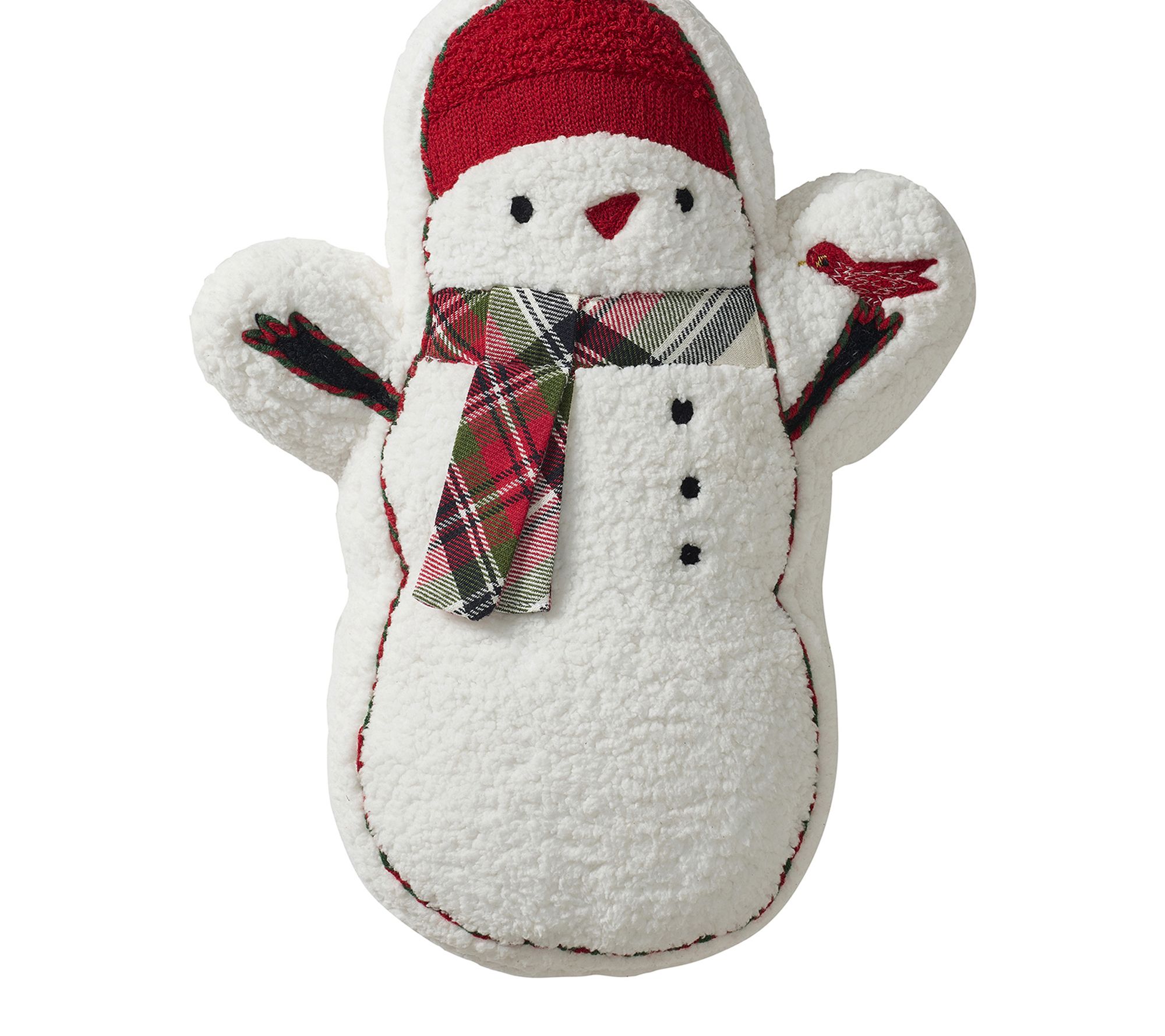 Hallmark 11" x 16" Ivory Snowman Shaped HolidayDec Pillow