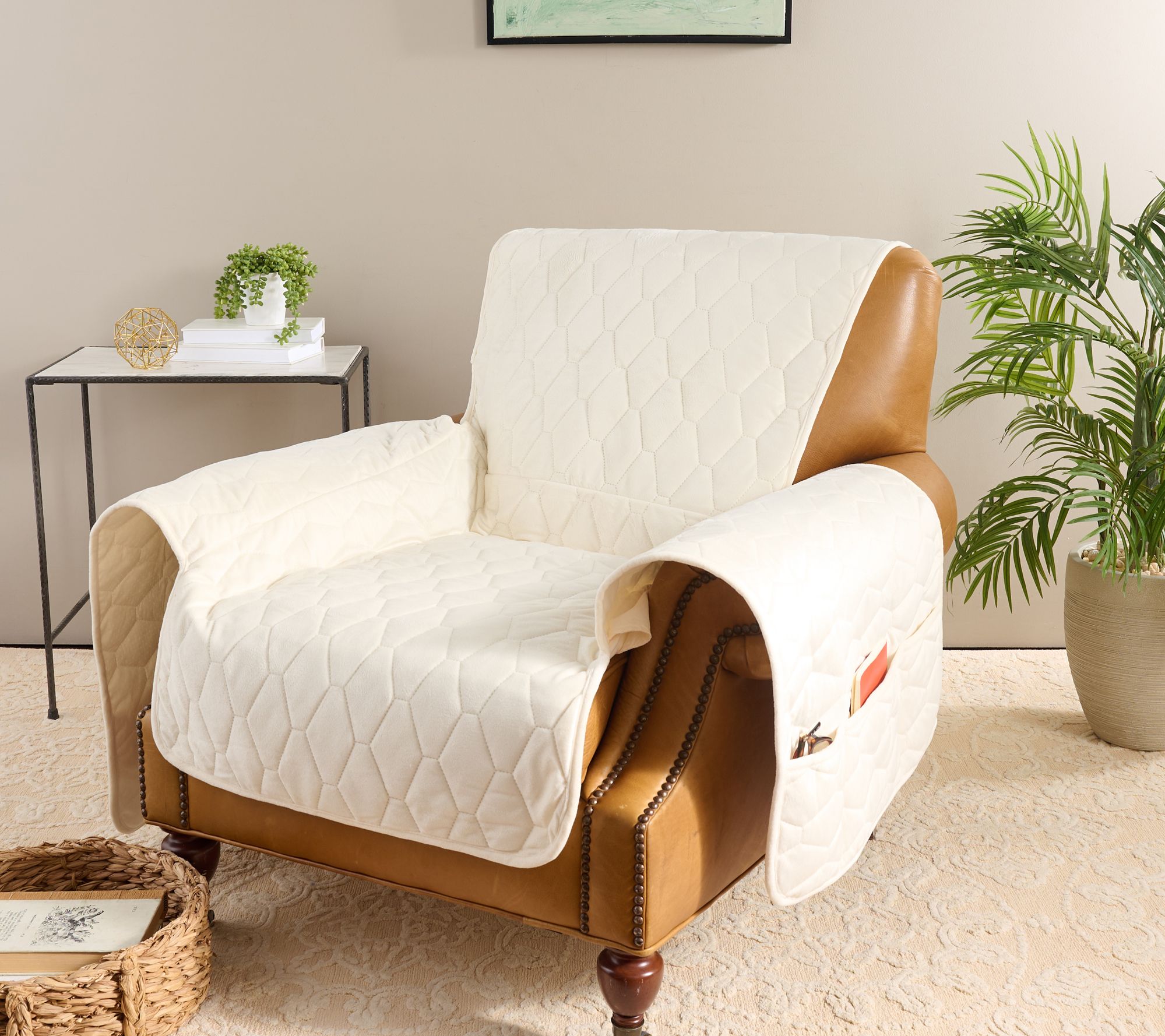 "As Is" Home Reflections Micromink Pin-Sonic Chair Cover