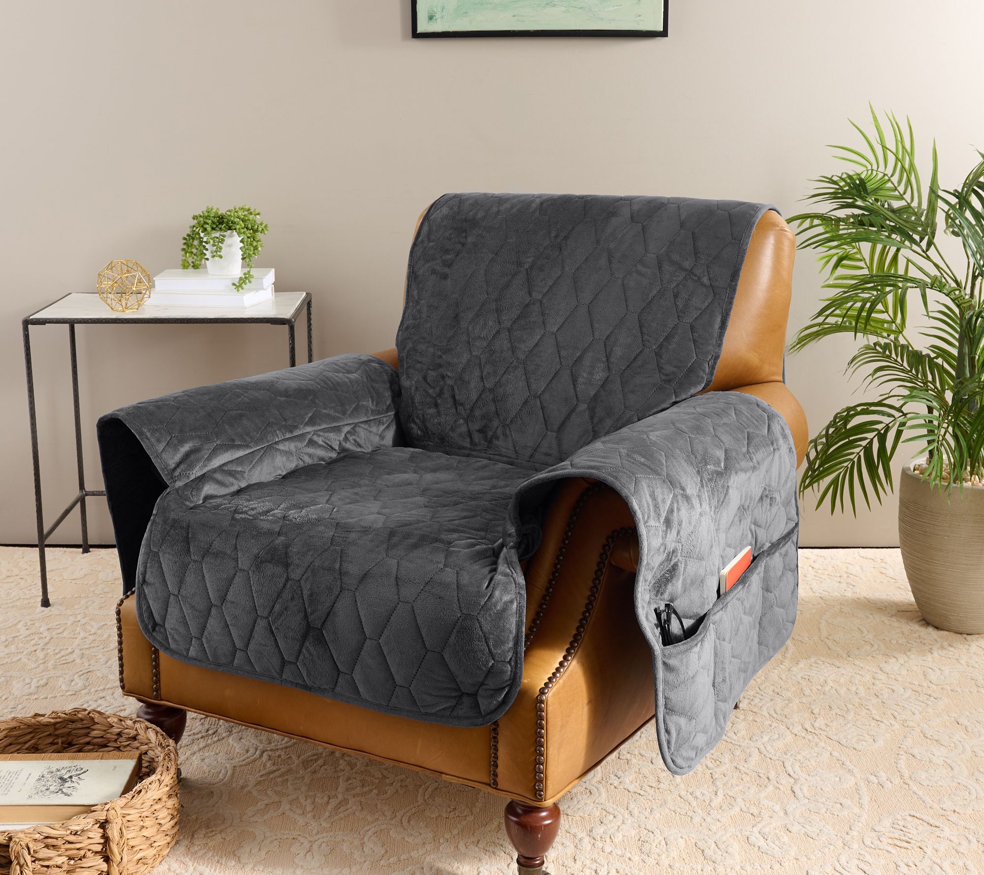 "As Is" Home Reflections Micromink Pin-Sonic Chair Cover