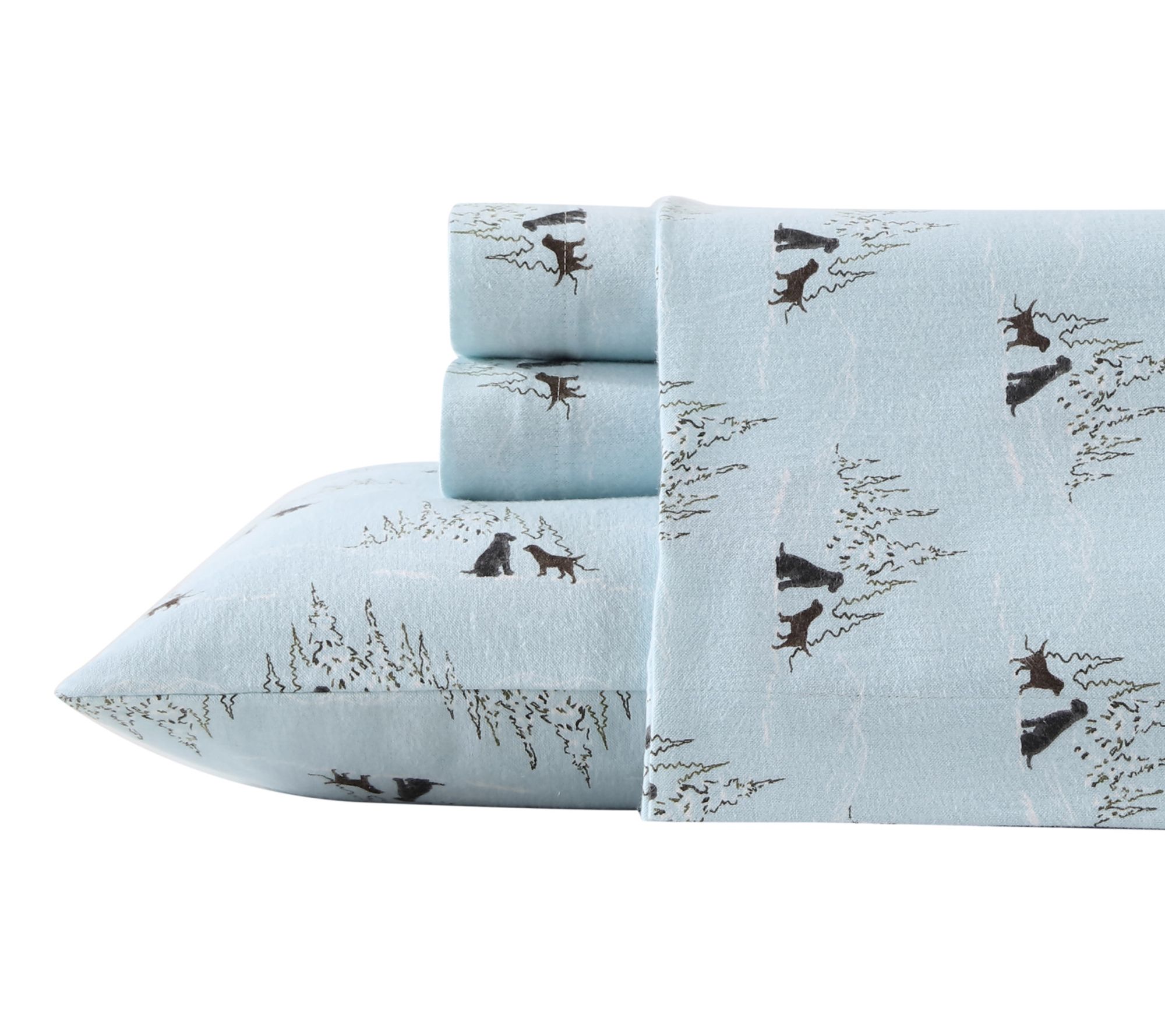 Eddie Bauer Dog Friends Blue Cotton Queen SheetSet