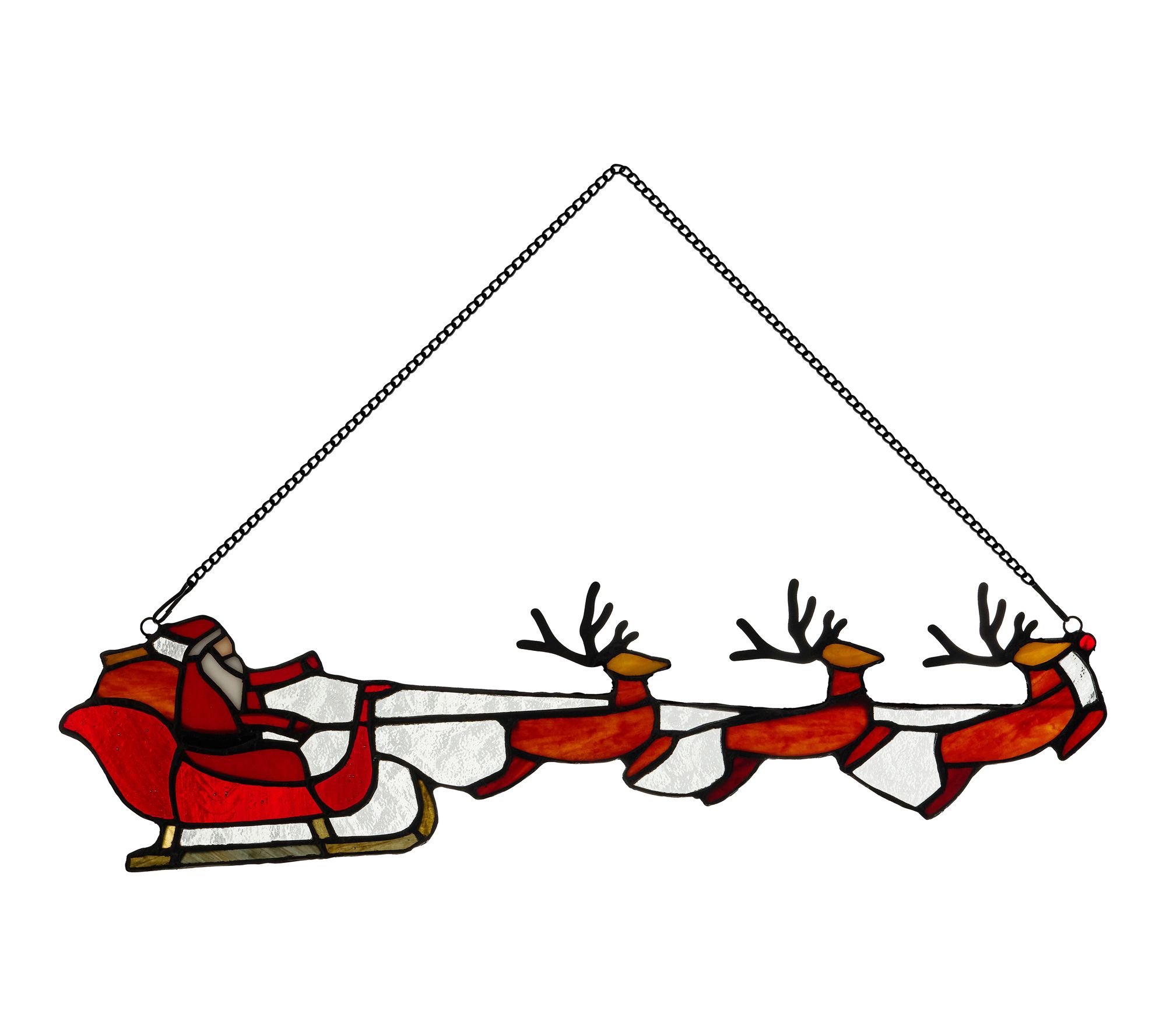 River of Goods 18" W Multi Color Stained GlassWindow Panel