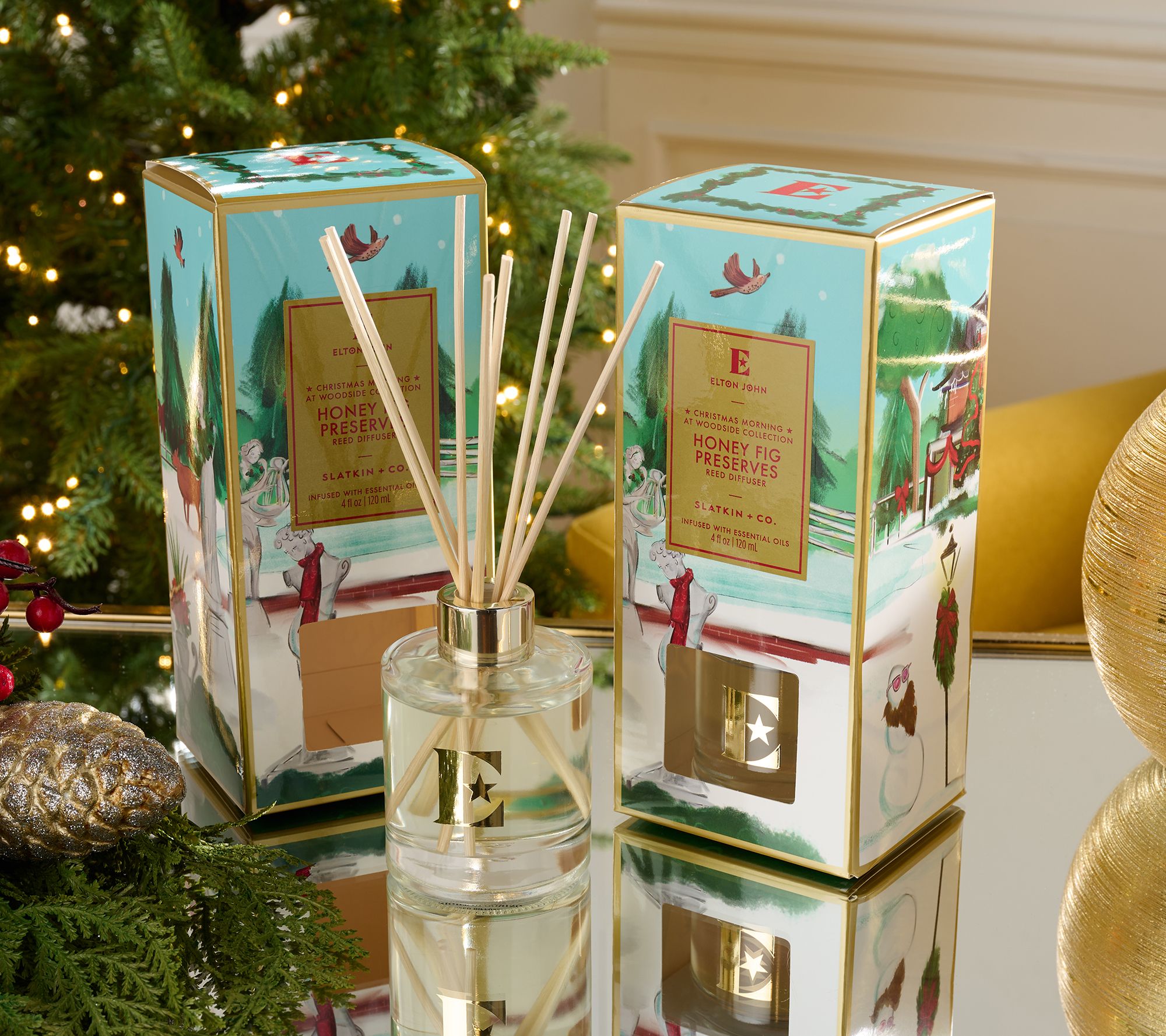 Elton John x Slatkin + Co. 2 Reed Diffusers Honey Fig Auto-Delivery