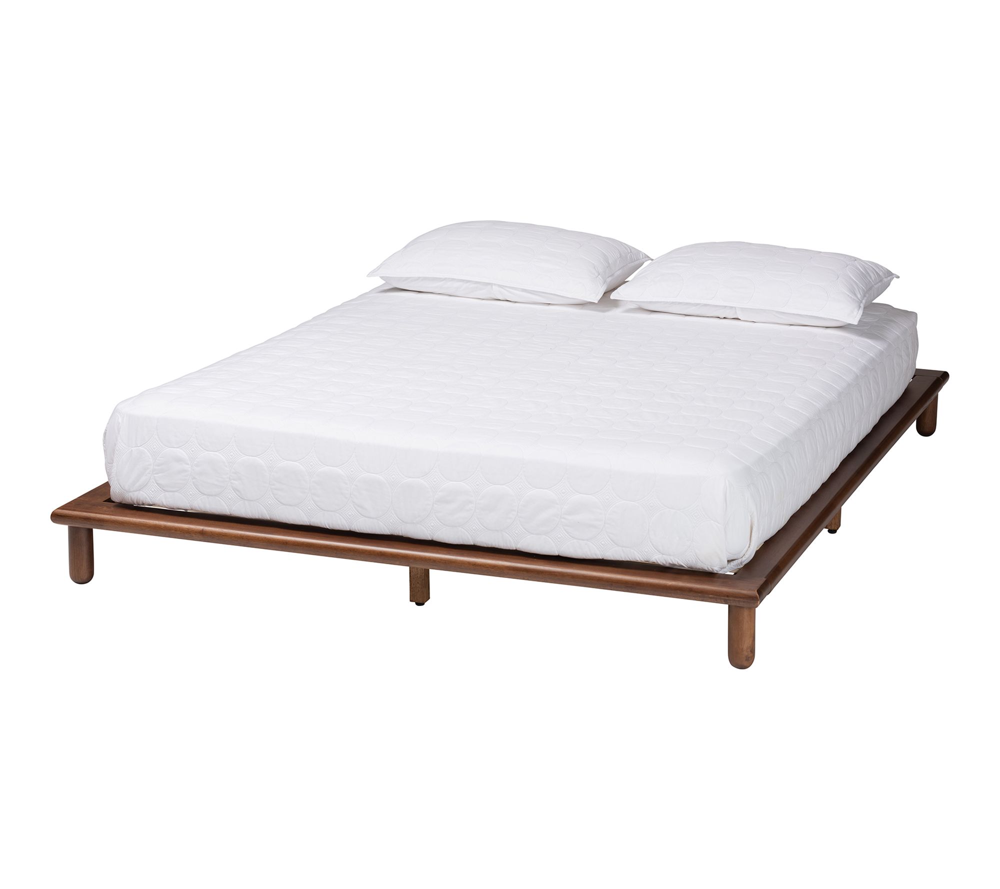 Baxton Studio Alivia Brown Wood King Bed Frame