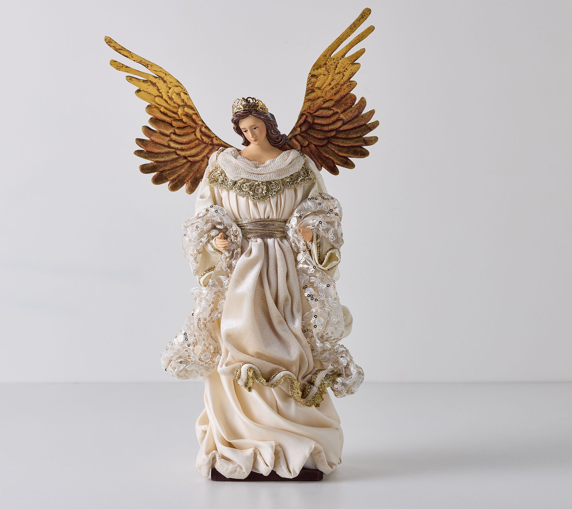 European Inspired 14" Angel w/Metal Wings by Valerie