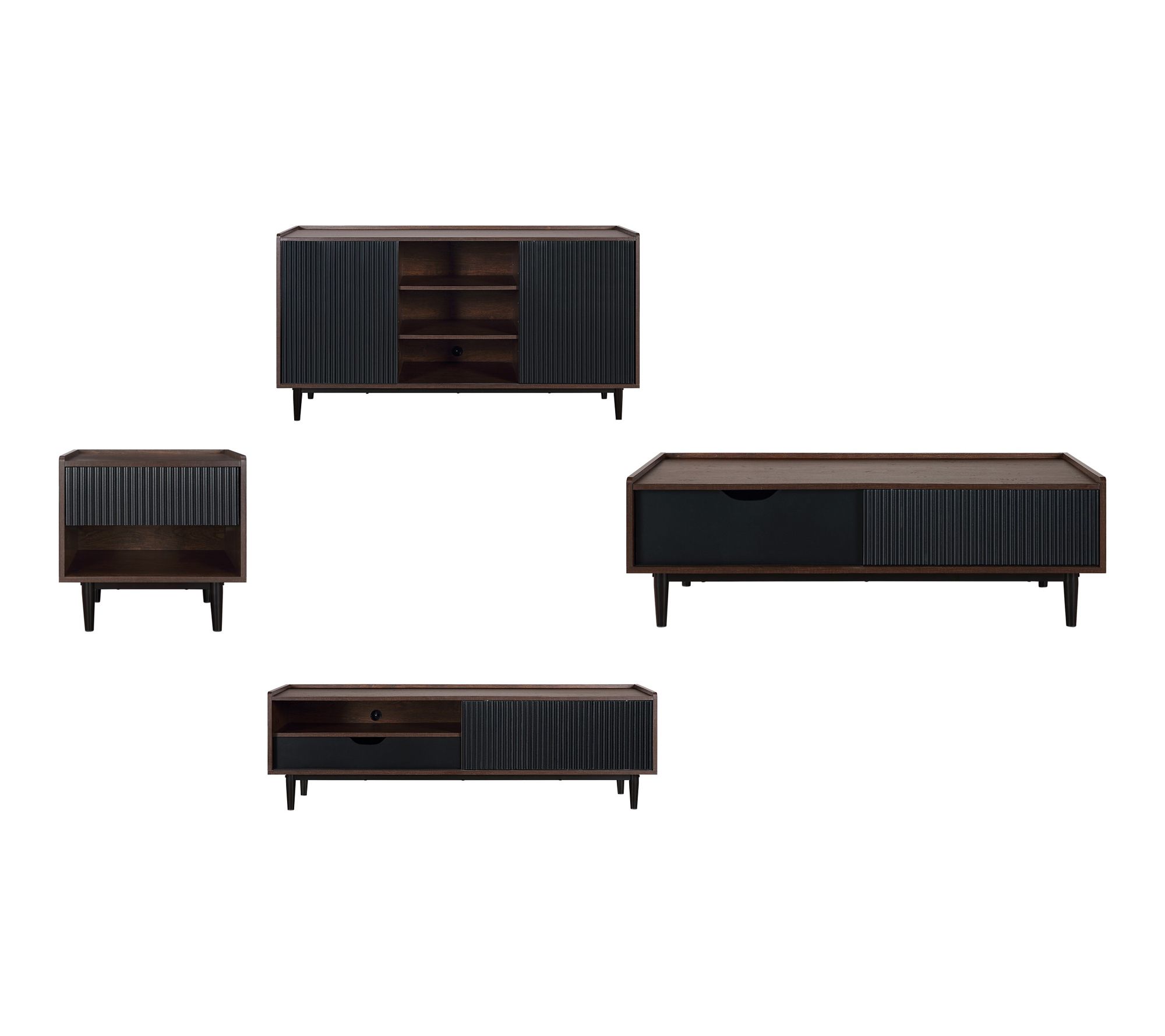 Manhattan Comfort Duane 4-Piece Living Room Set