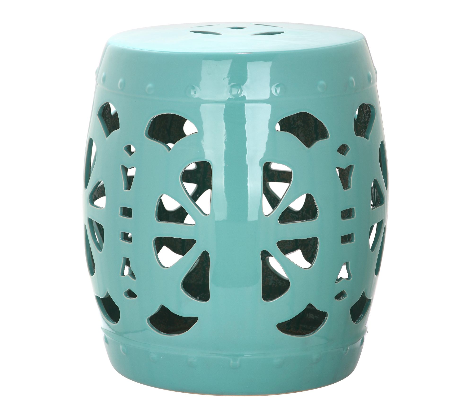 Stencil Blossom Garden Stool by Valerie