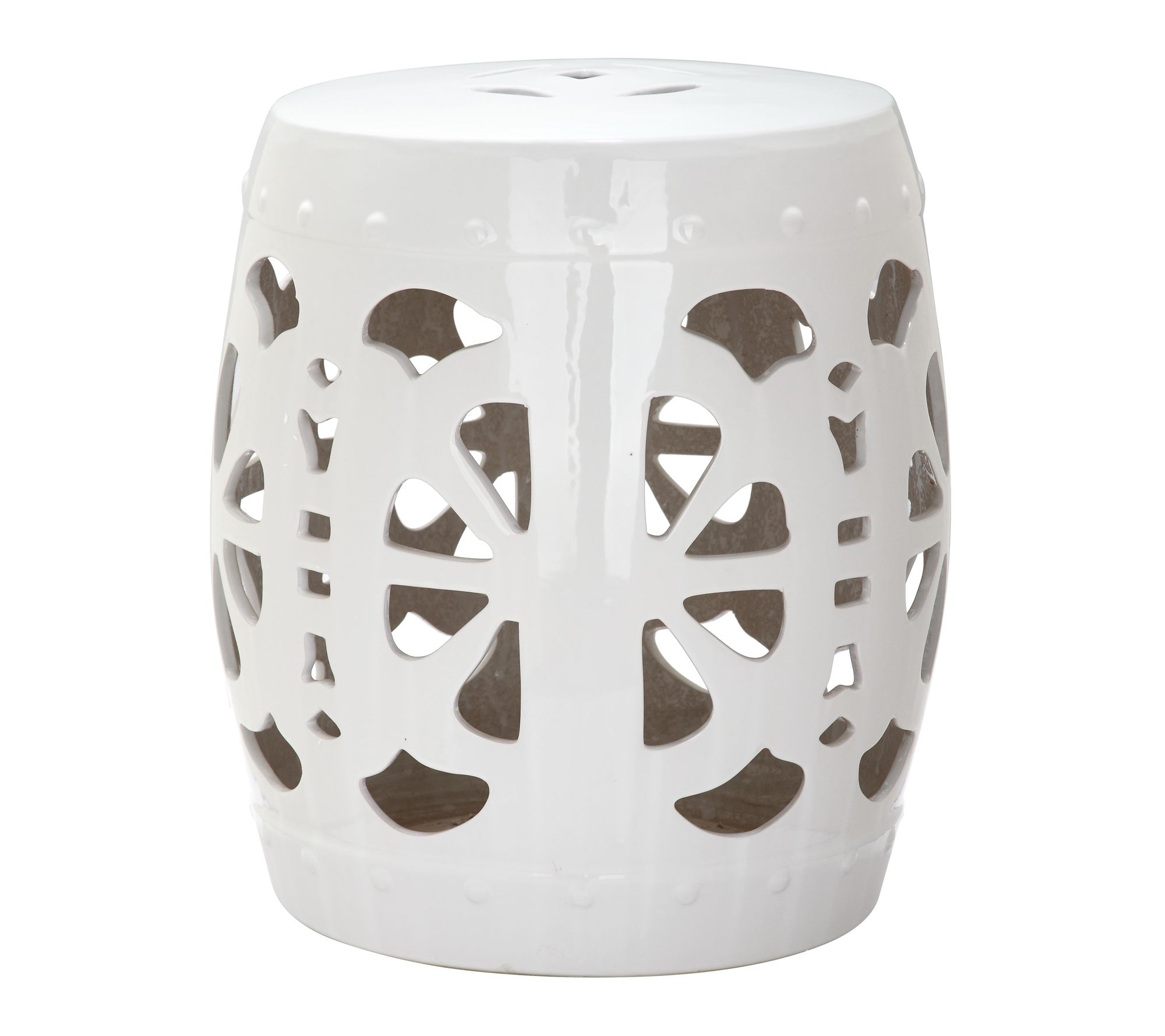 Stencil Blossom Garden Stool by Valerie