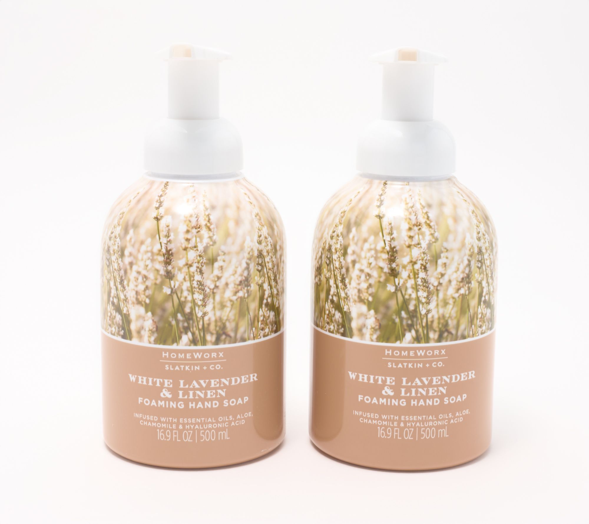 "As Is" HomeWorx by Slatkin + Co. S/2 White Linen & Lav Soaps