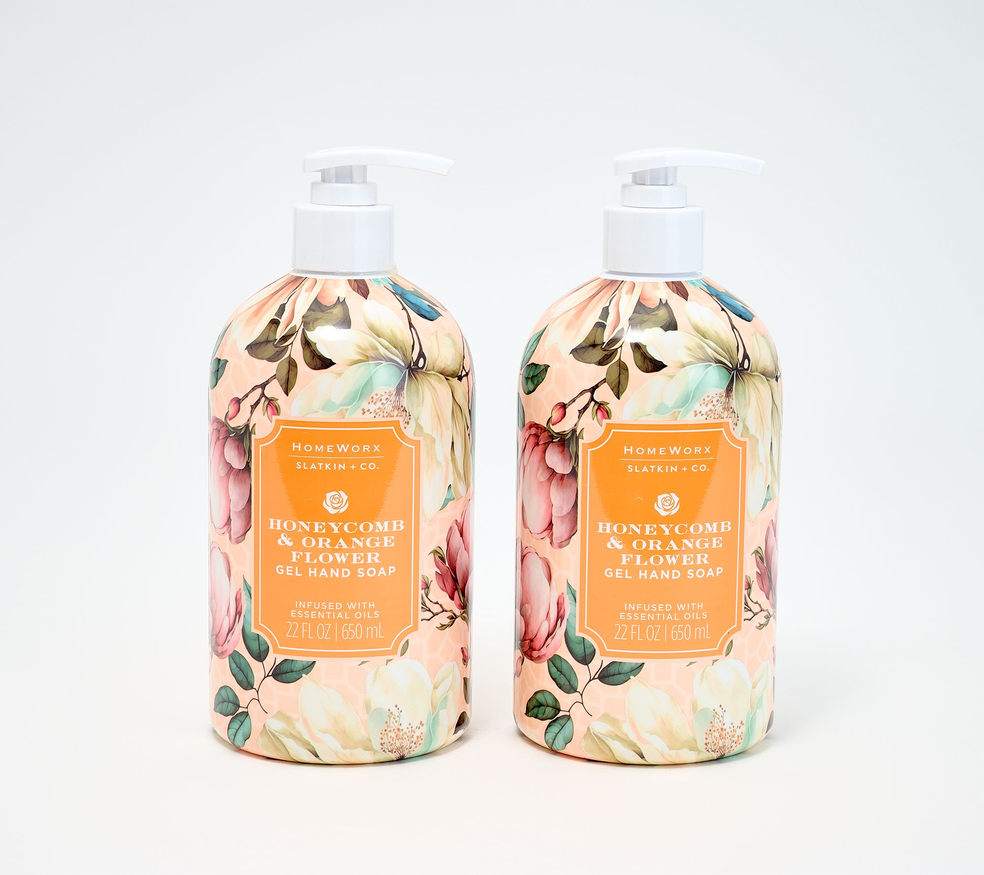 "As Is" HomeWorx by Slatkin + Co. S/2 Honeycomb Orange Gel Soap