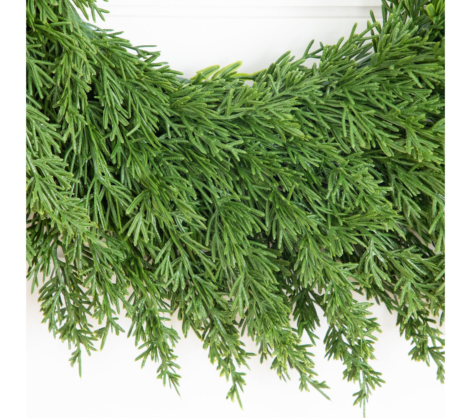 18-in Real Touch Cedar Wreath by Nearly Natural