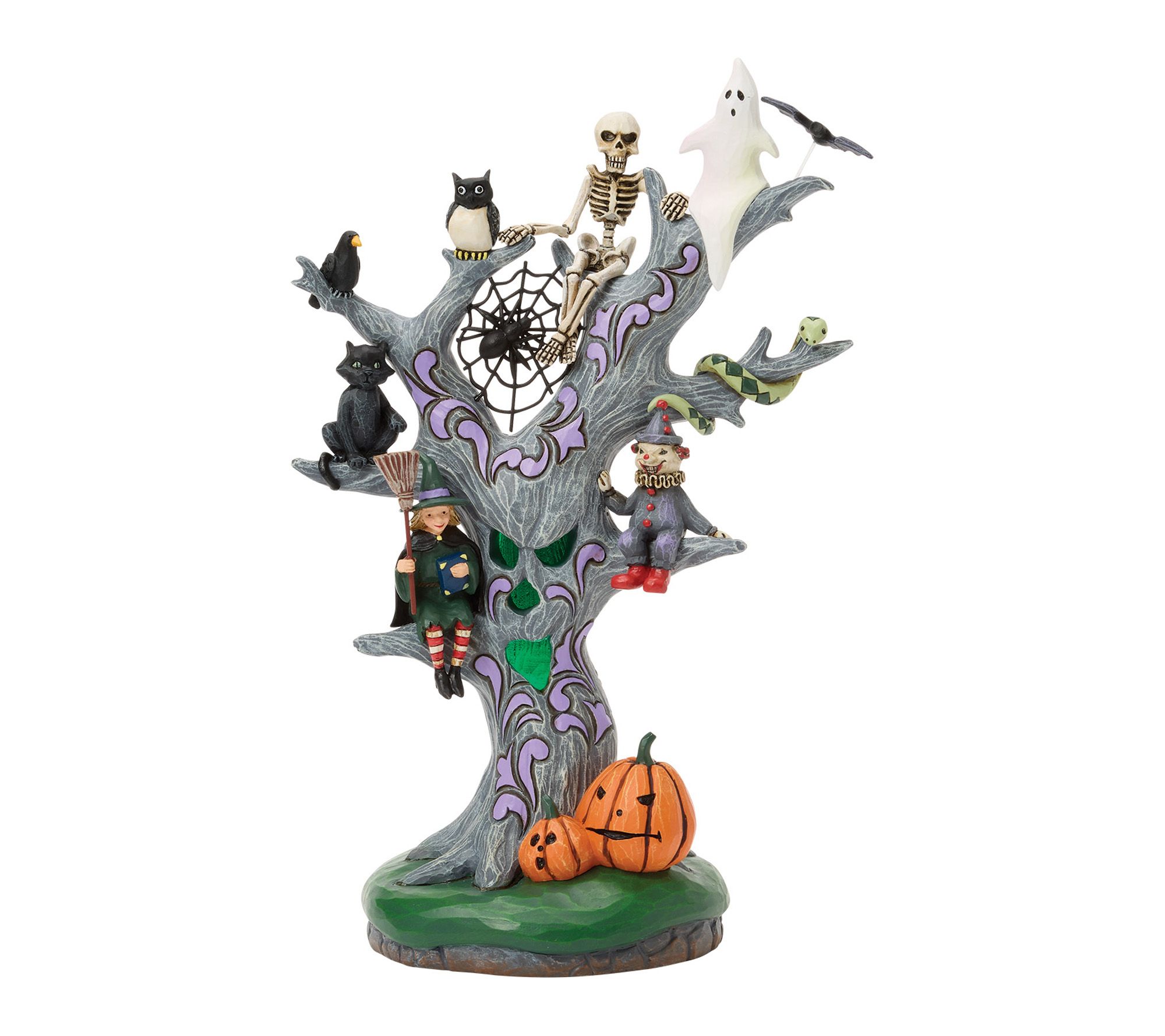 Jim Shore Heartwood Creek Scary LED Tree Figurine 9in H - QVC.com