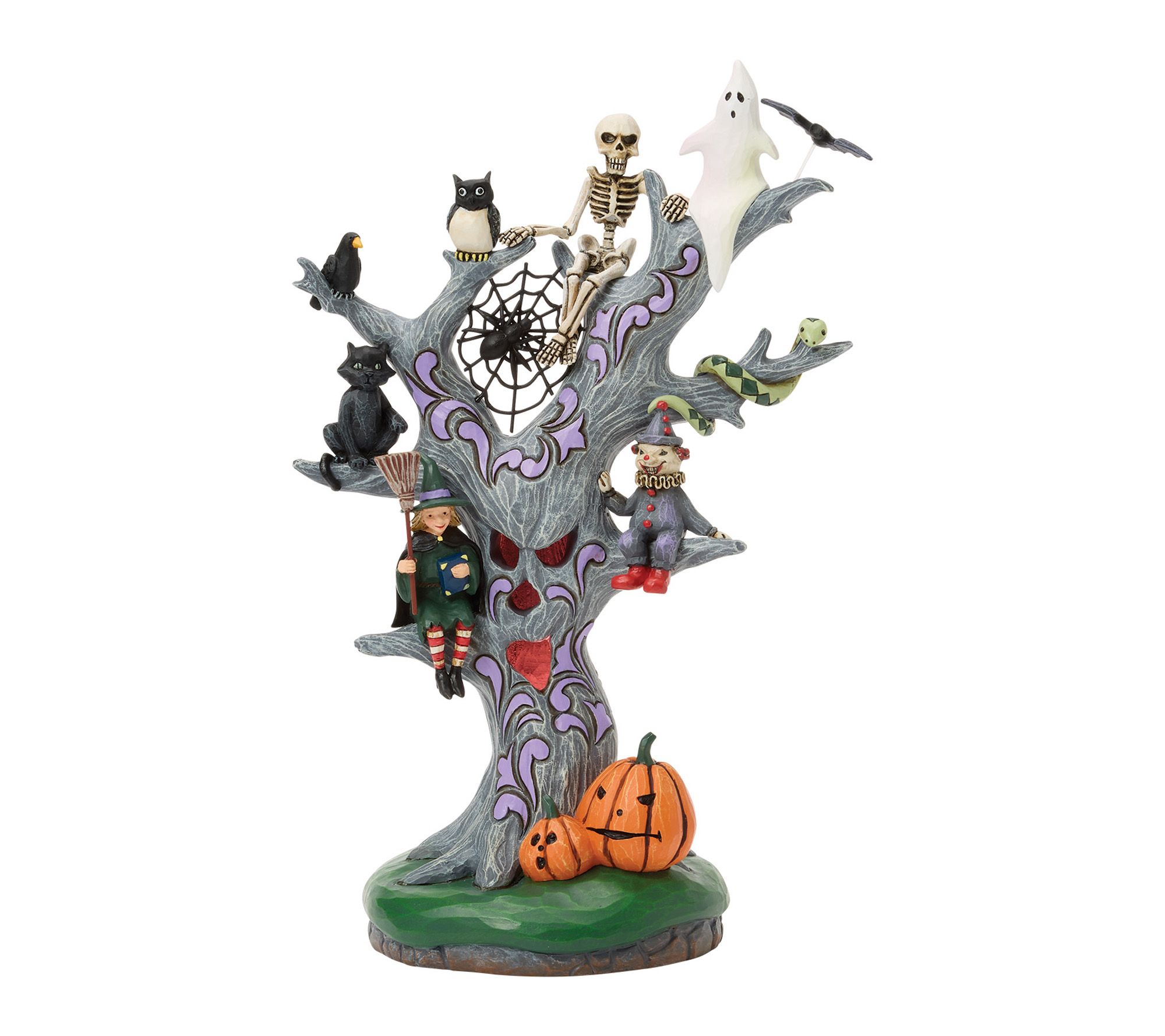 Jim Shore Heartwood Creek Scary LED Tree Figurine 9in H - QVC.com