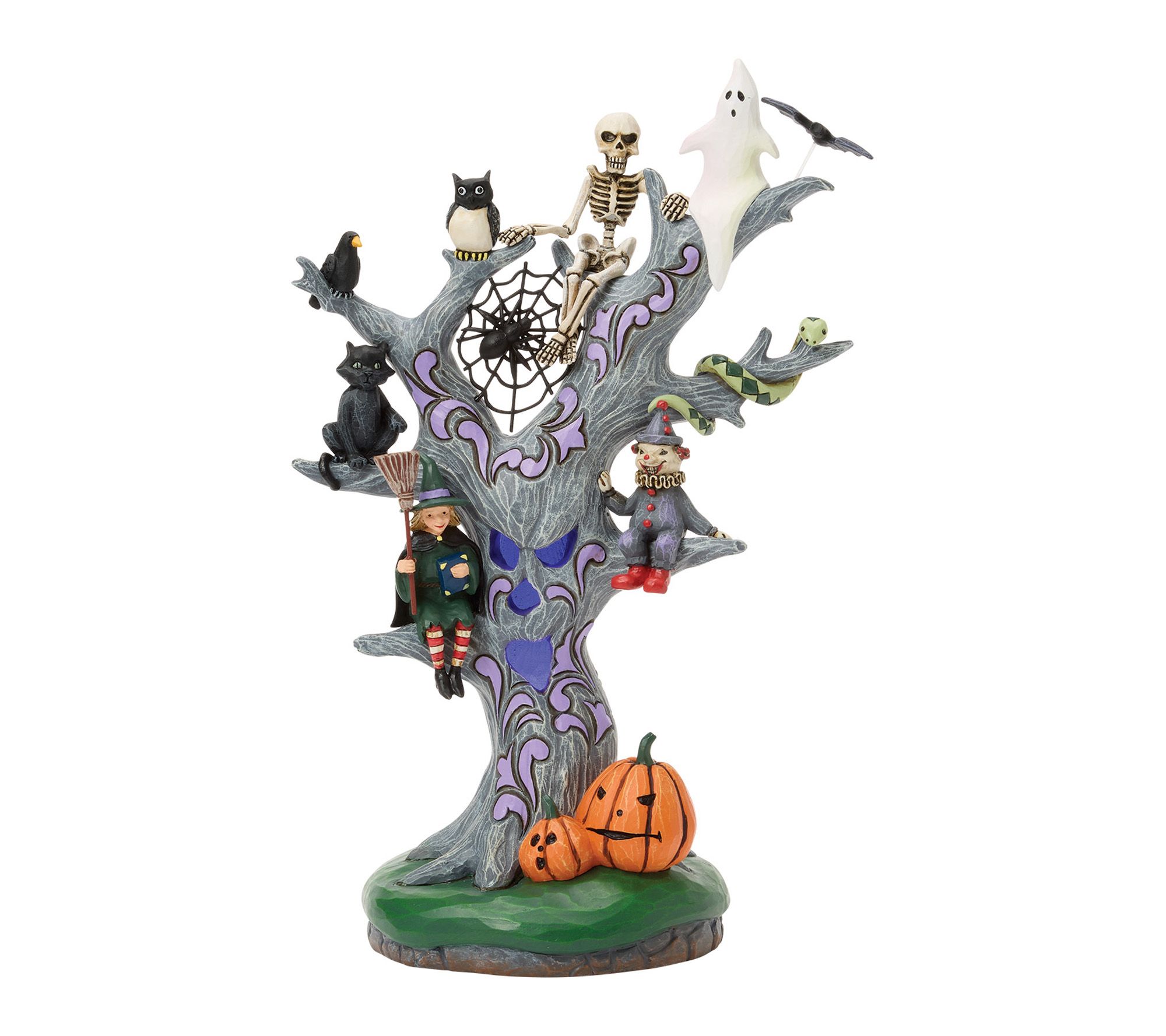 Jim Shore Heartwood Creek Scary LED Tree Figurine 9in H