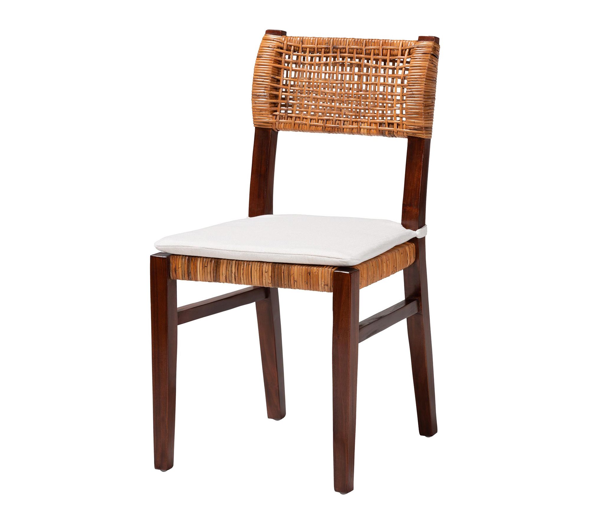 bali & pari Dameka Light Honey Rattan and Wood Dining Chair