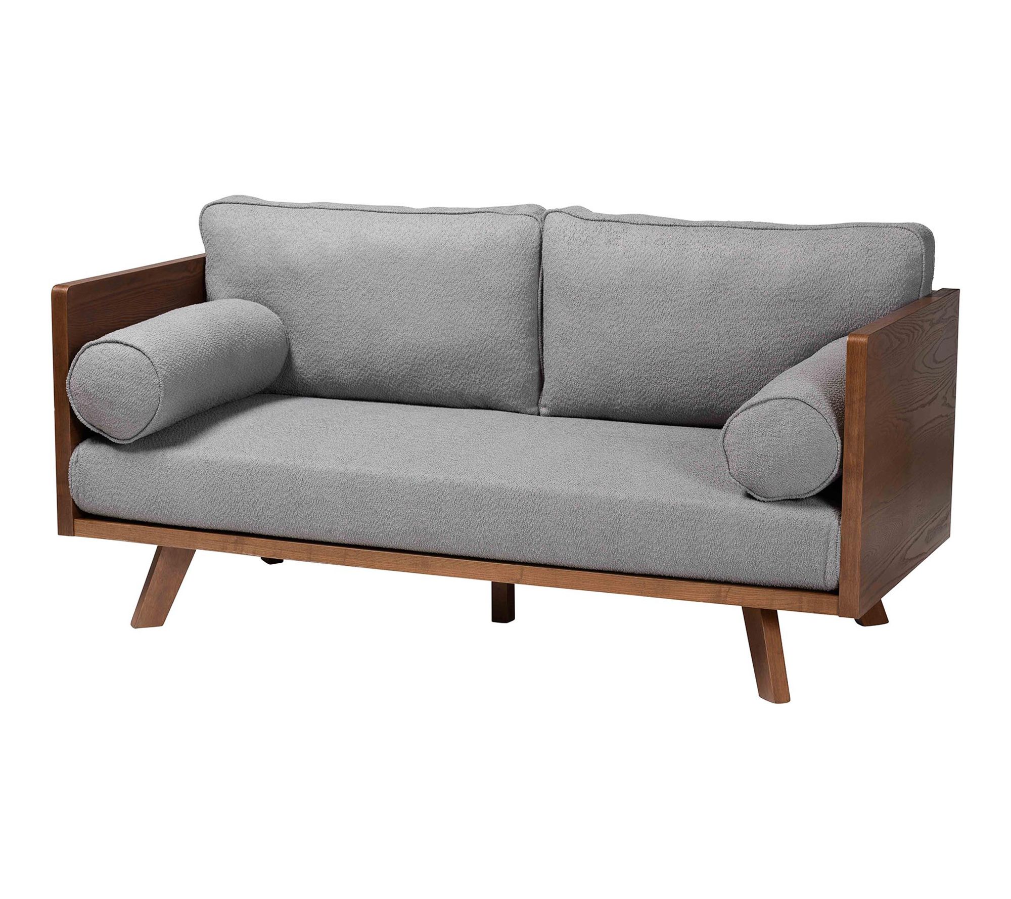 Baxton Studio Uriel Boucle Fabric Sofa