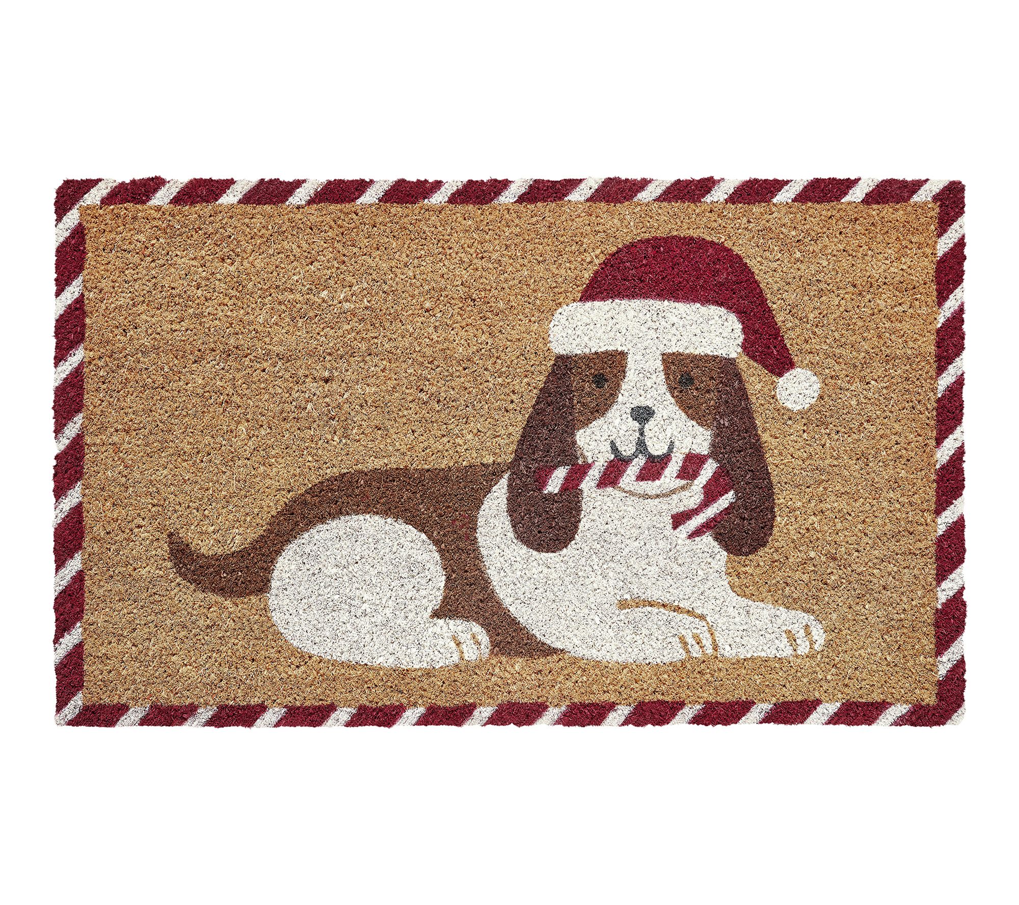 Hallmark Holiday Dog Multicolor Coir Doormat, 18" x 30"