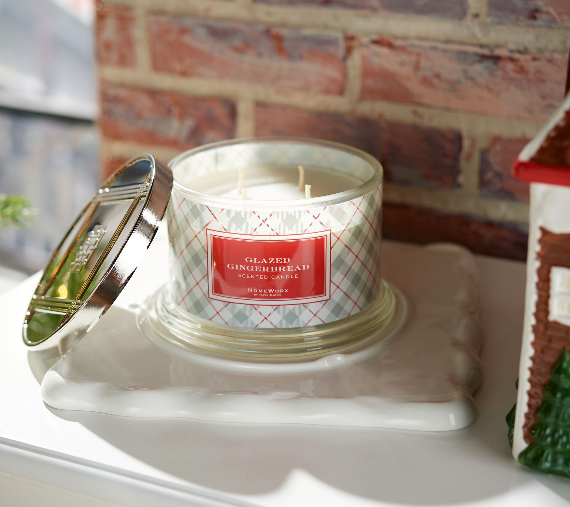 "As Is" HomeWorx by Harry Slatkin Ginger Bread House w/ Candle