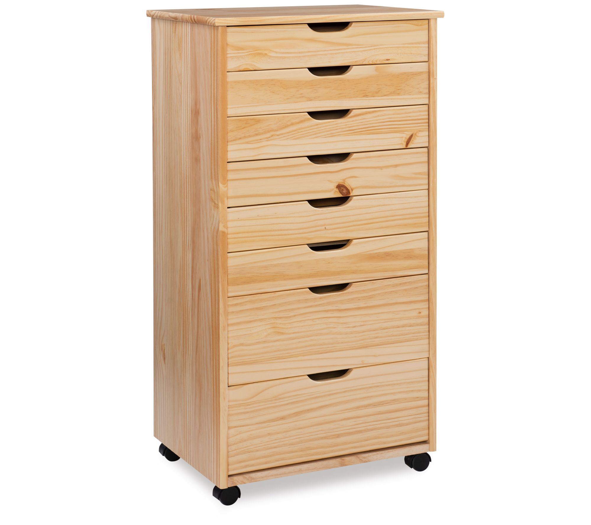 Linon Home Karla 8-Drawer Rolling Storage Cart