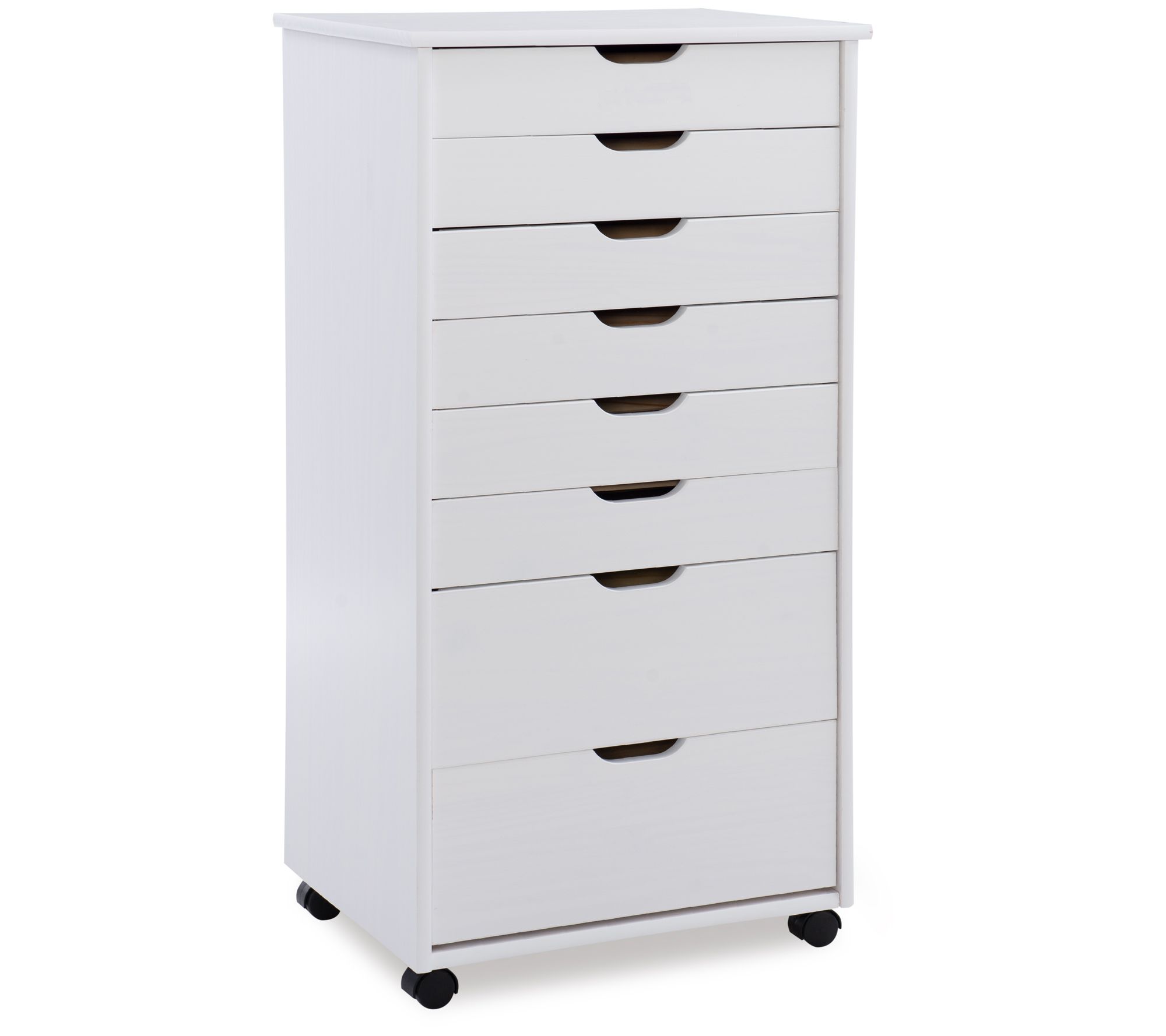 Linon Home Karla 8-Drawer Rolling Storage Cart
