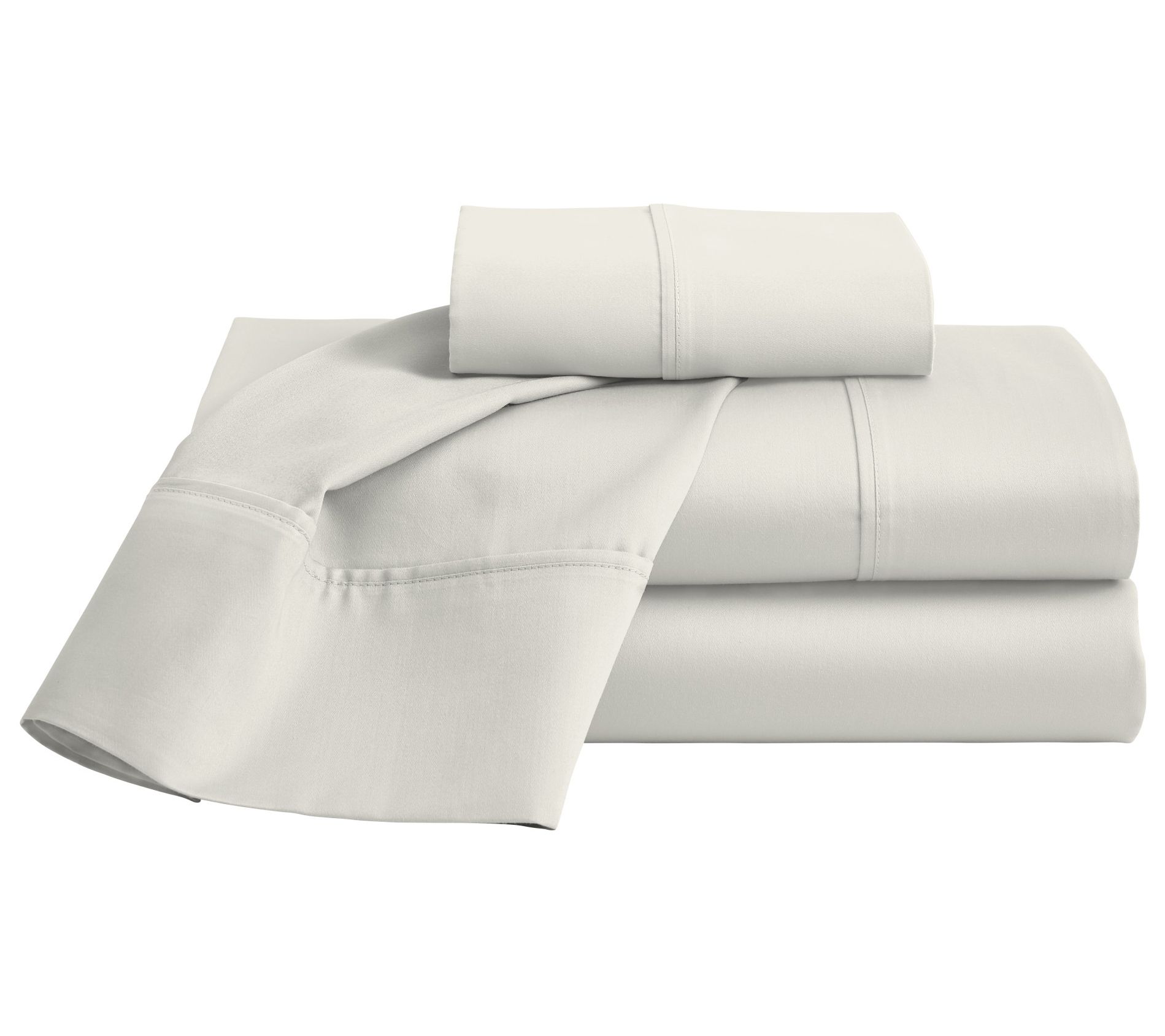 Scott Living Solid Sateen Tencel 500TC Sheet Set - Full - QVC.com