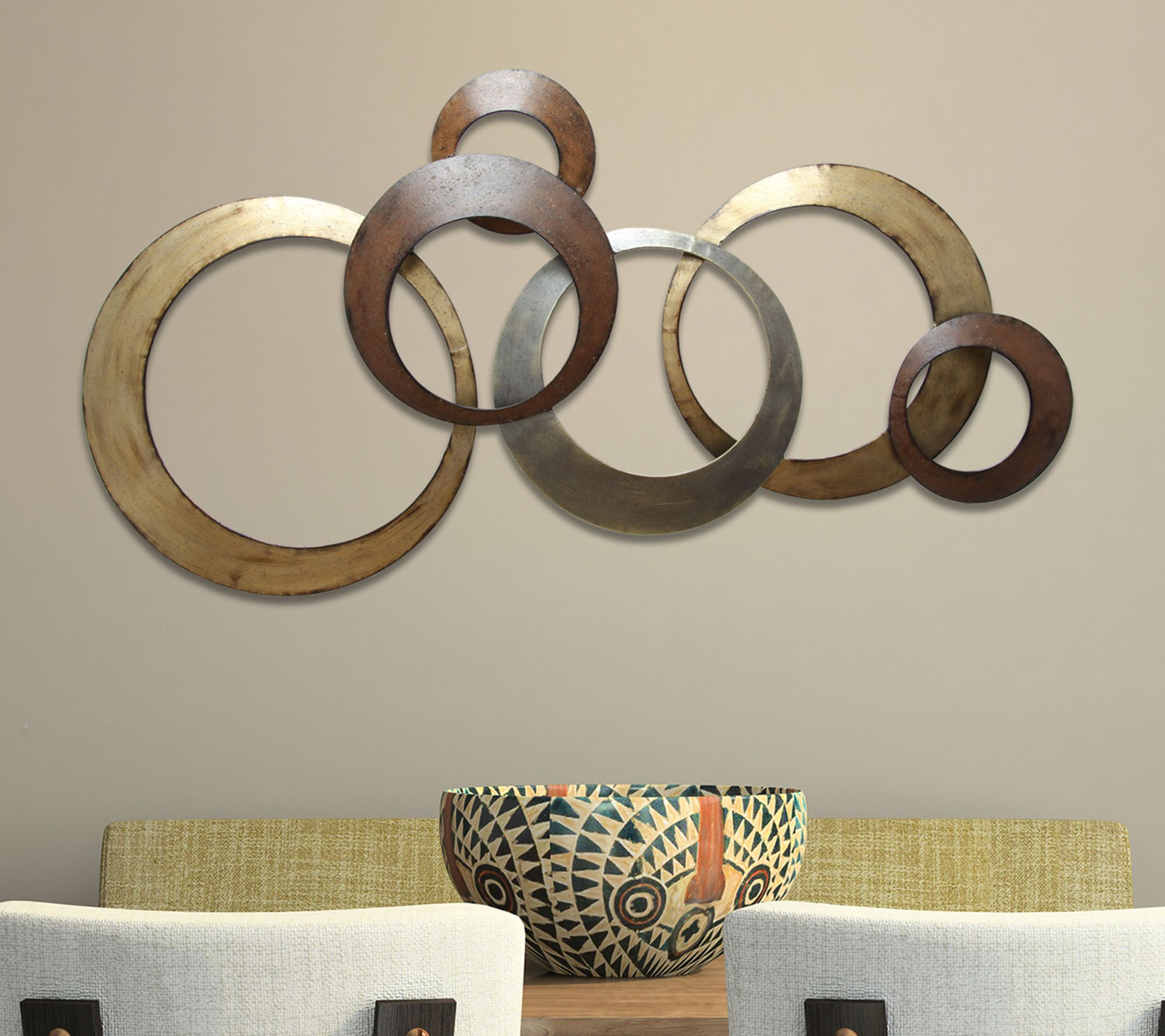 Stratton Home Metallic Rings Wall Decor - QVC.com