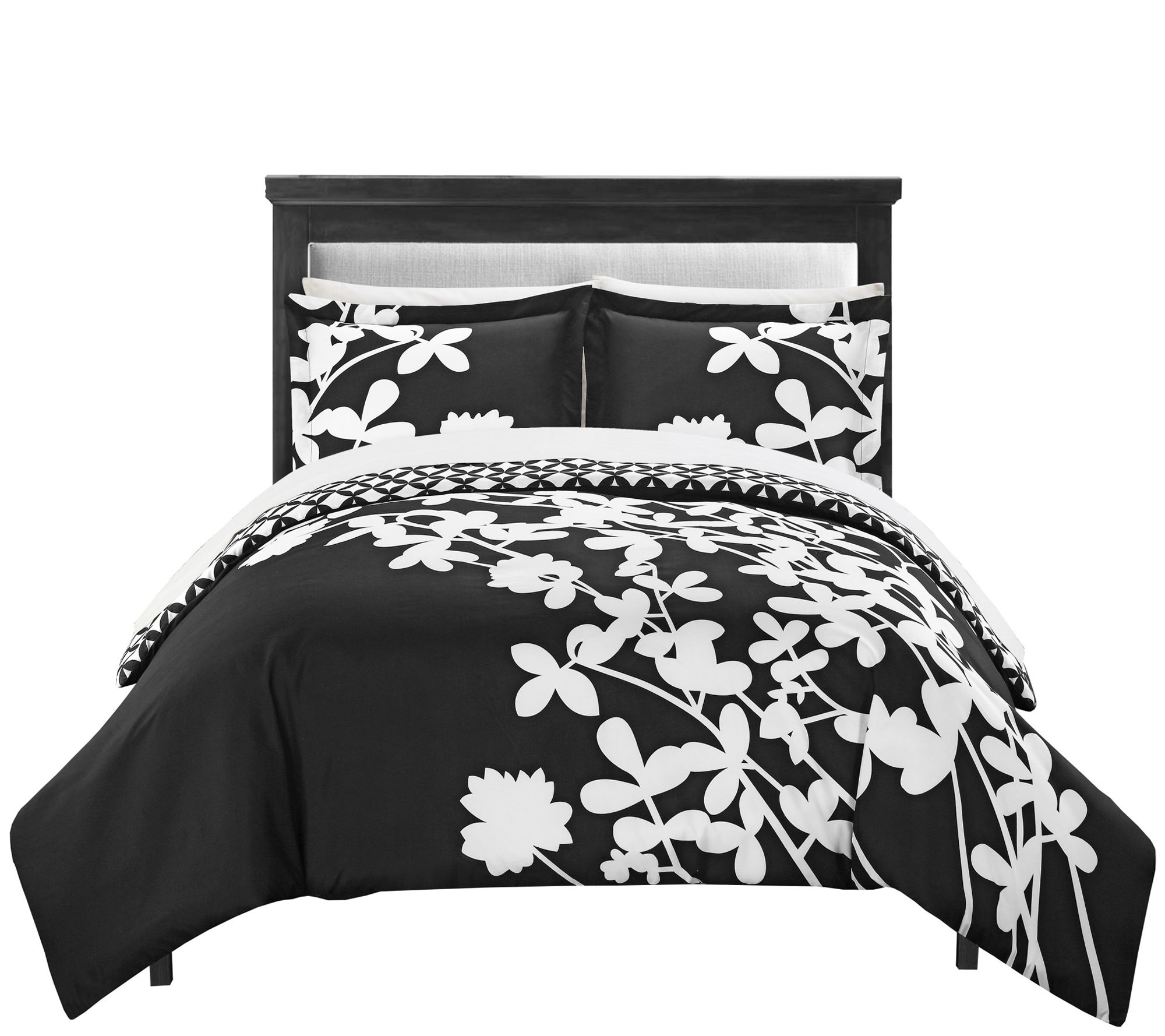 Chic Home Camellias King 3 Piece Duvet Cover Set Qvc Com