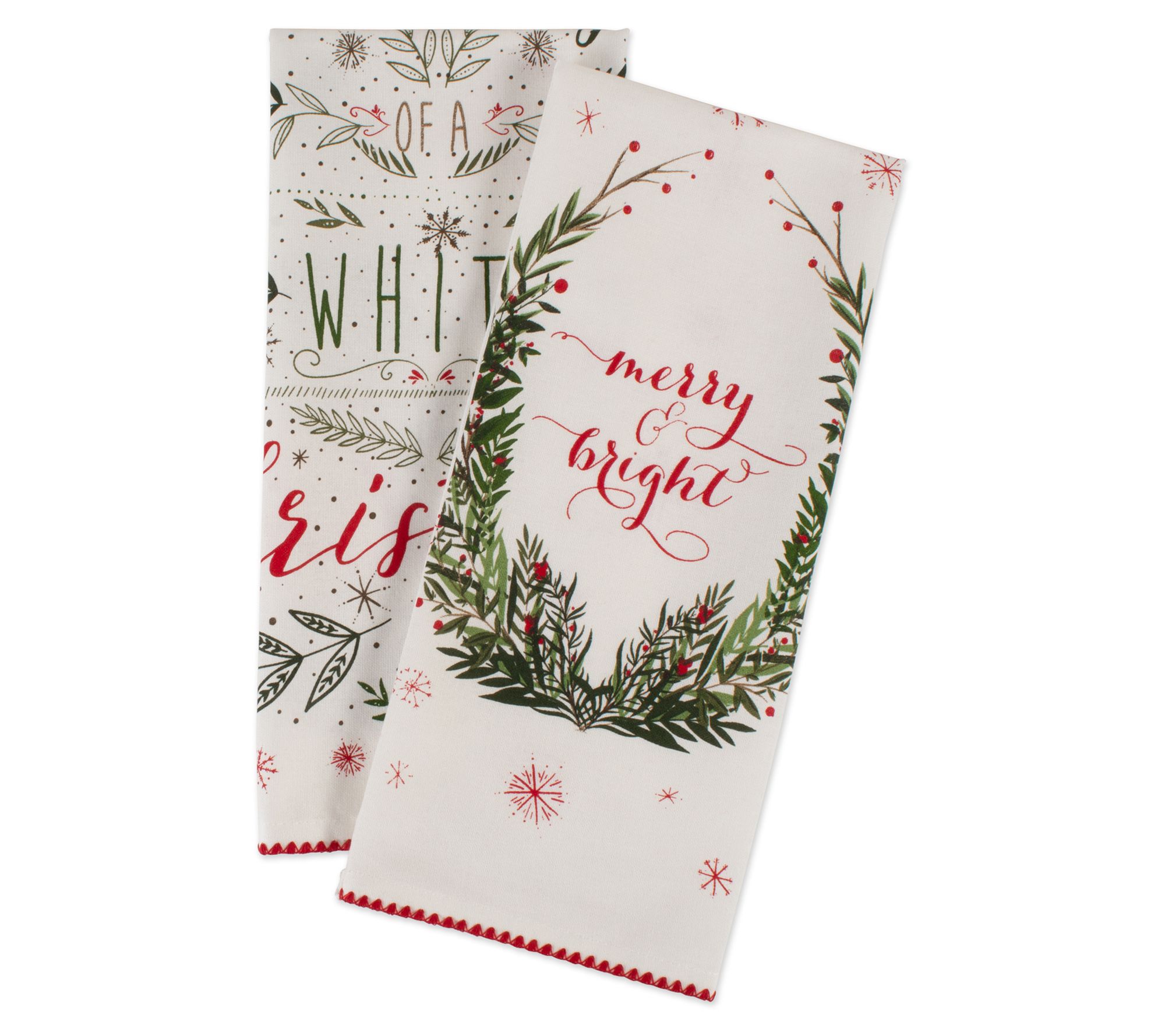 Design Imports Assorted Noel Printed Kitchen Towel Set of 2