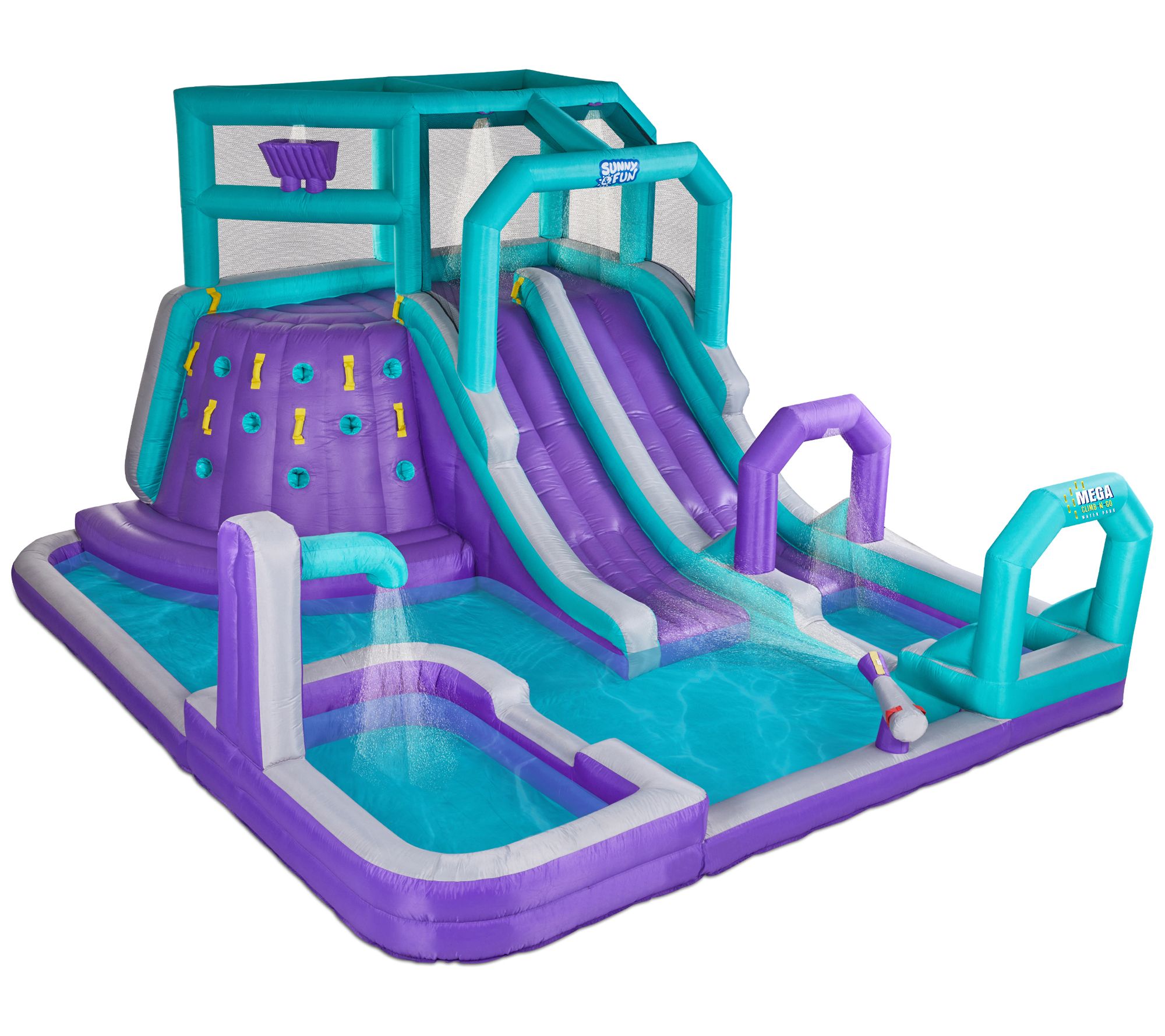 Sunny & Fun Mega Climb N' Go Inflatable Water Slide Park