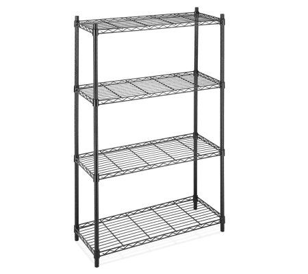 Whitmor Supreme Black 4 Tier Shelving