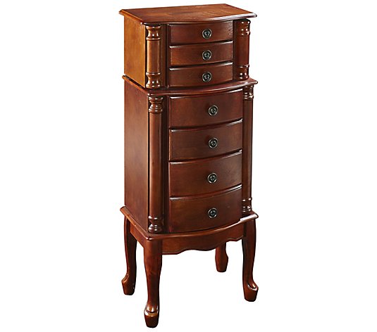 Powell Classic Cherry-Finished Jewelry Armoire
