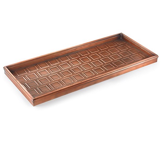 Squares Boot Tray Copper Finish by Good Directions